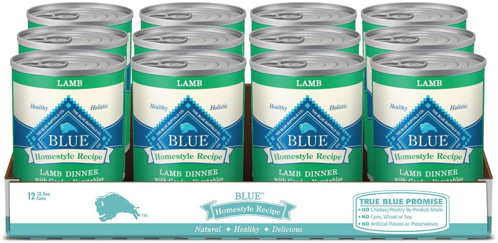 Blue Buffalo Homestyle Recipe Natural Adult Wet Dog Food, Chicken 12.5 Oz Cans (Pack of 12)