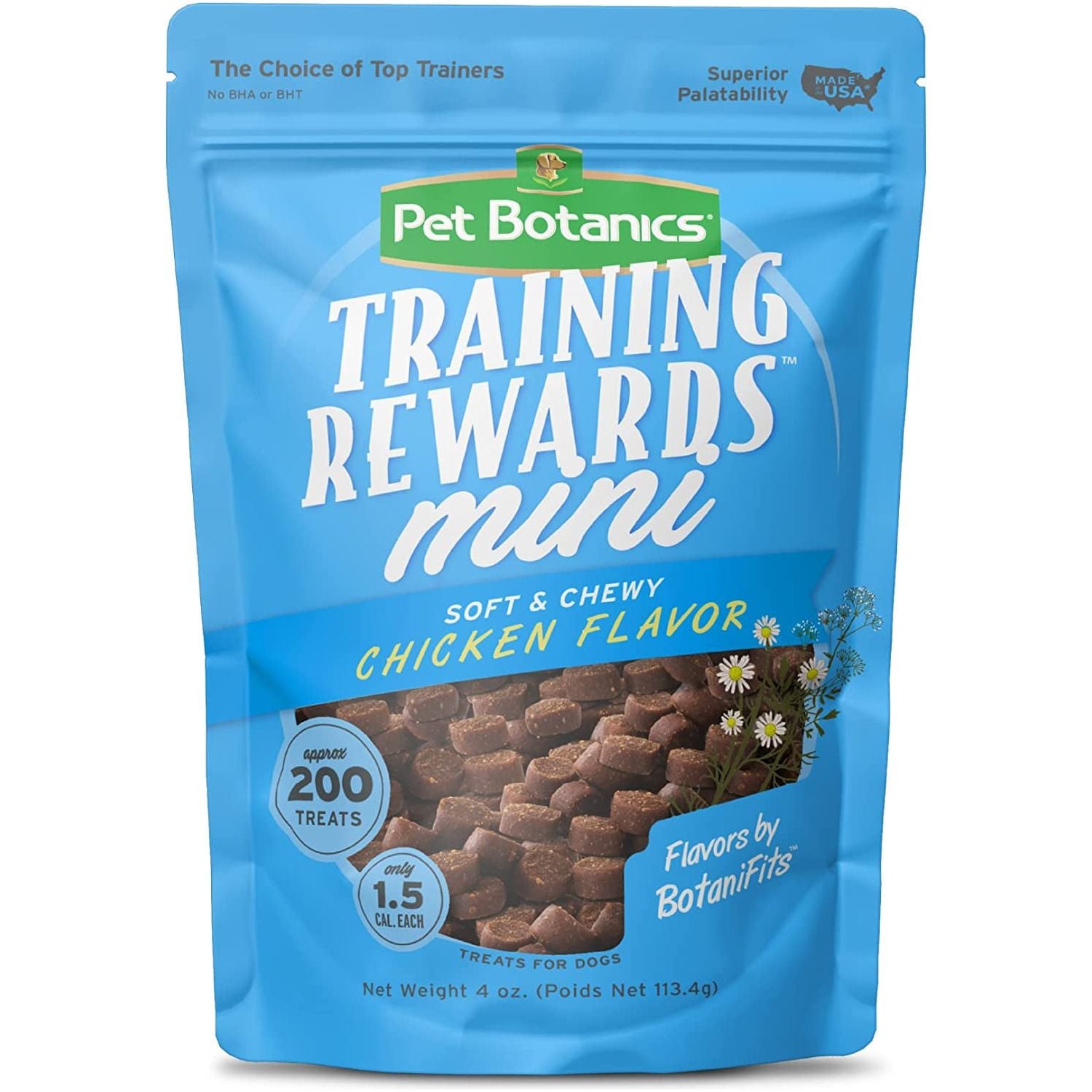 Pet Botanics Training Rewards Treats for Dogs, Made with Real Pork Liver, Focuses, Motivates, Rewards, Speeds up Learning Curve, No BHA, BHT, Ethoxyquin, Bacon, 20 Oz (1 Pack) - HappyTails