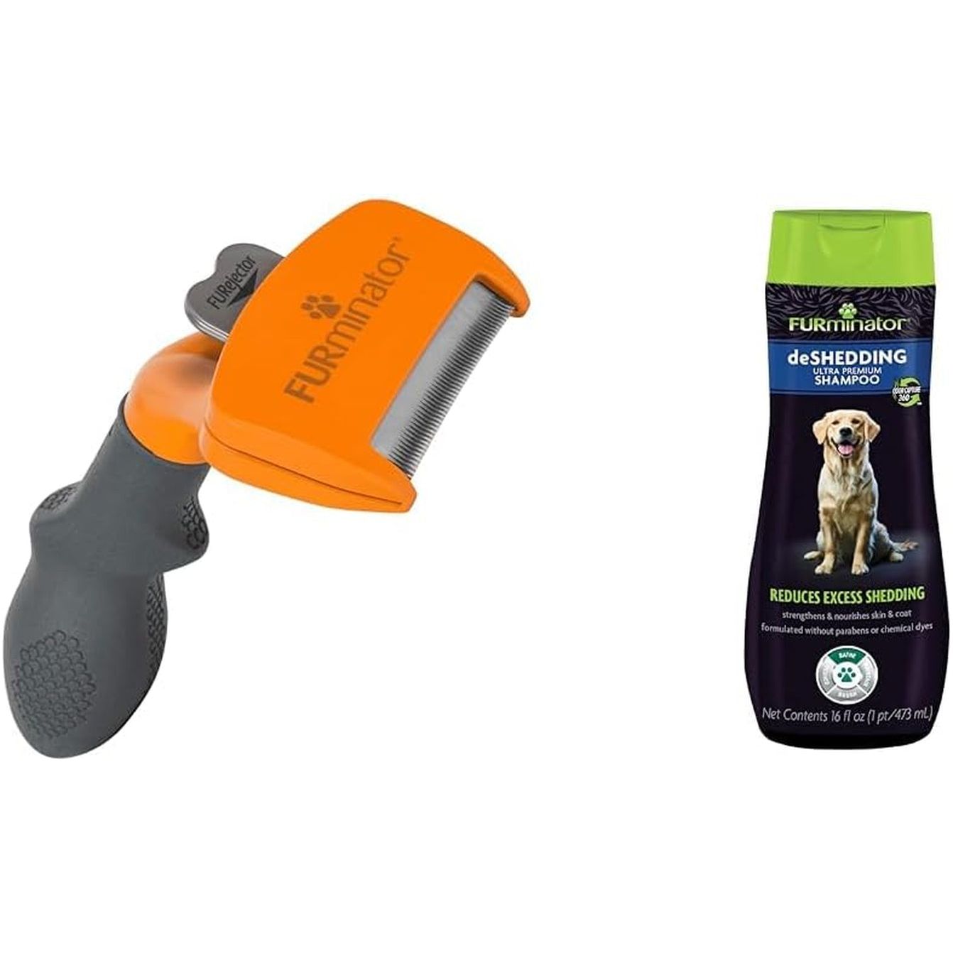 Furminator Undercoat Deshedding Tool for Dogs, Deshedding Brush for Dogs, Removes Loose Hair and Combats Dog Shedding,Blue - HappyTails