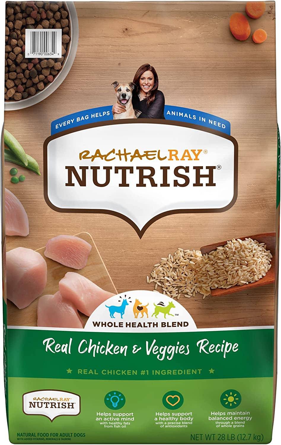 Rachael Ray Nutrish Premium Natural Dry Dog Food, Real Beef, Pea, & Brown Rice Recipe, 40 Pound Bag (Packaging May Vary) - HappyTails