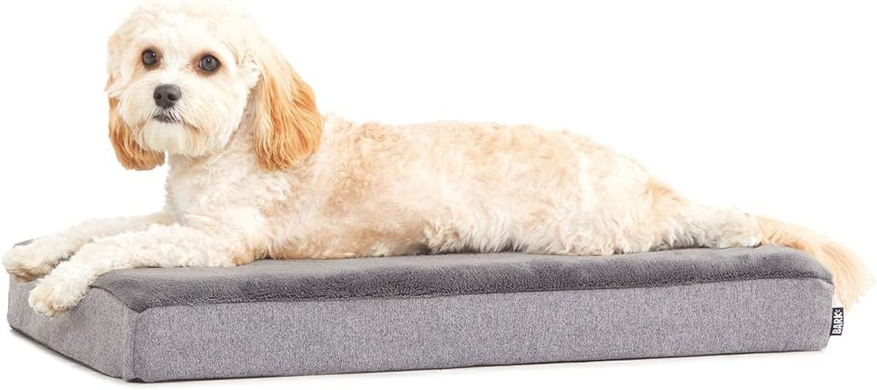 Barkbox Memory Foam Platform Dog Bed | Plush Mattress for Orthopedic Joint Relief (Medium, Grey)