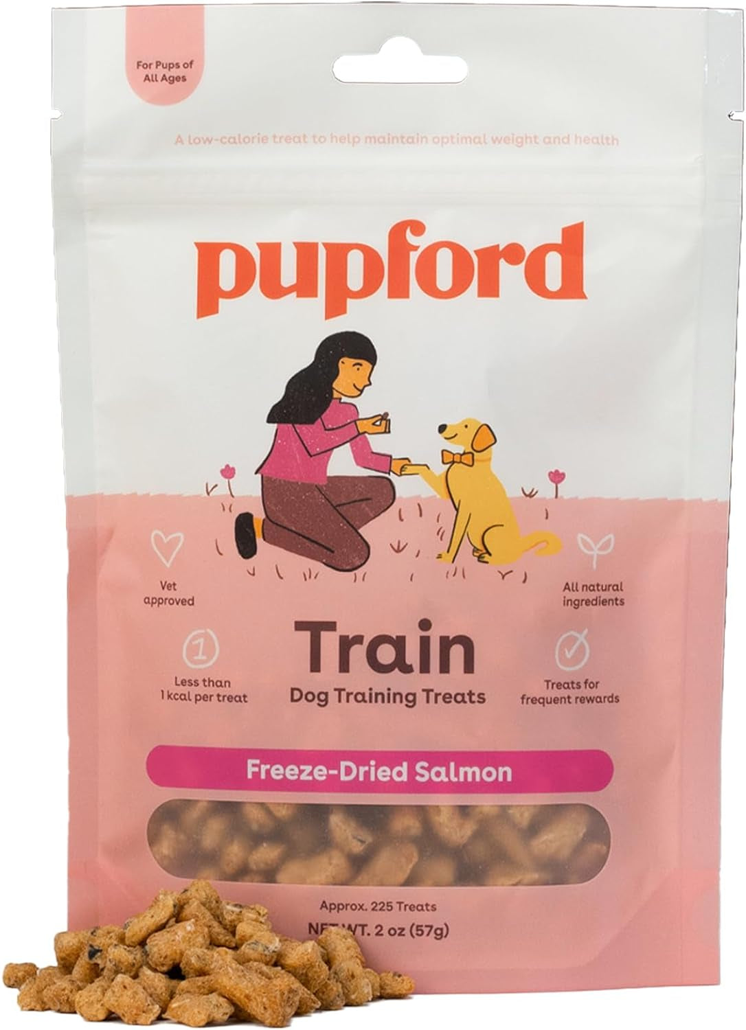 Pupford Freeze Dried Puppy & Dog Training Treats, 475+ Healthy, Natural, Low-Calorie Treats for Small, Medium, & Large Breeds (Chicken, 4 Oz)