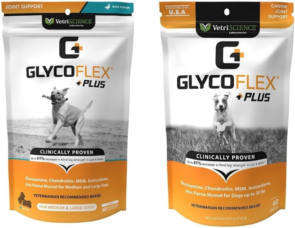 Vetriscience Glycoflex 3 Clinically Proven Hip and Joint Supplement for Dogs - Maximum Strength Dog Supplement with Glucosamine, MSM, Green Lipped Mussel & DMG - 120 Chews, Chicken Flavor​