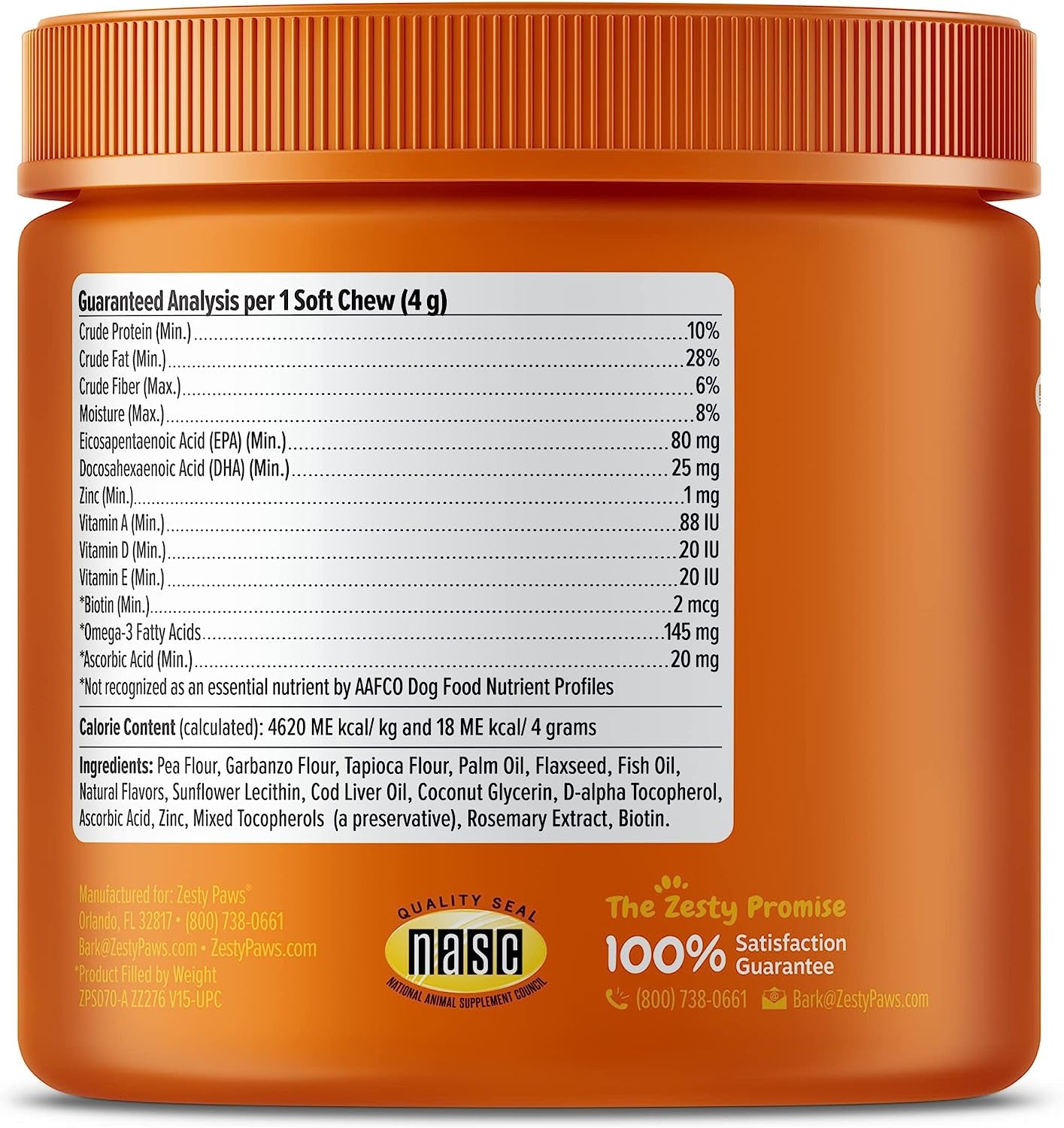 Zesty Paws Omega 3 Alaskan Fish Oil Chew Treats for Dogs - with Alaskomega for EPA & DHA Fatty Acids - Hip & Joint Support + Skin & Coat Chicken Flavor (90 Soft Chews)