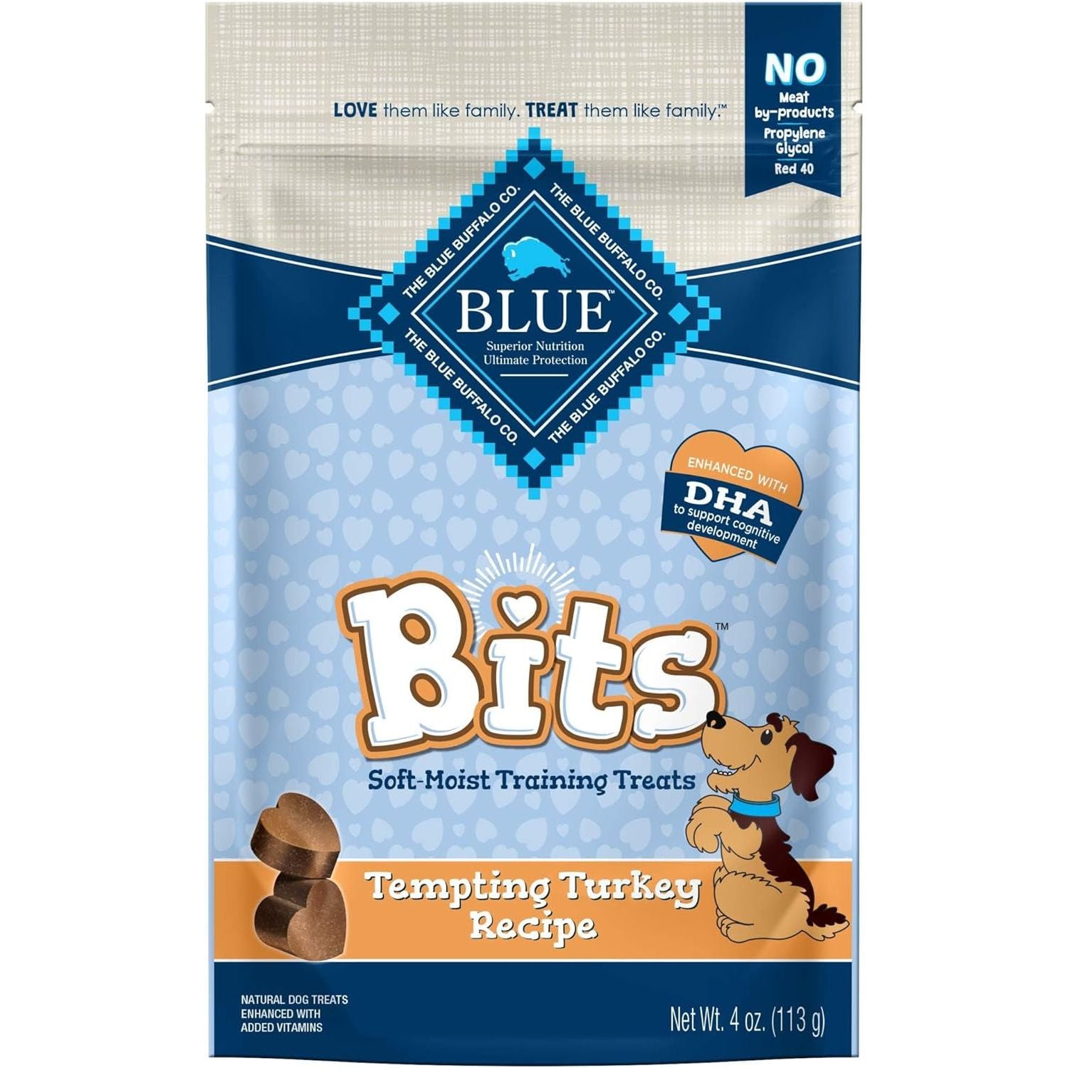 Blue Buffalo BLUE Bits Natural Soft-Moist Training Dog Treats, Chicken Recipe 19-Oz Bag - HappyTails