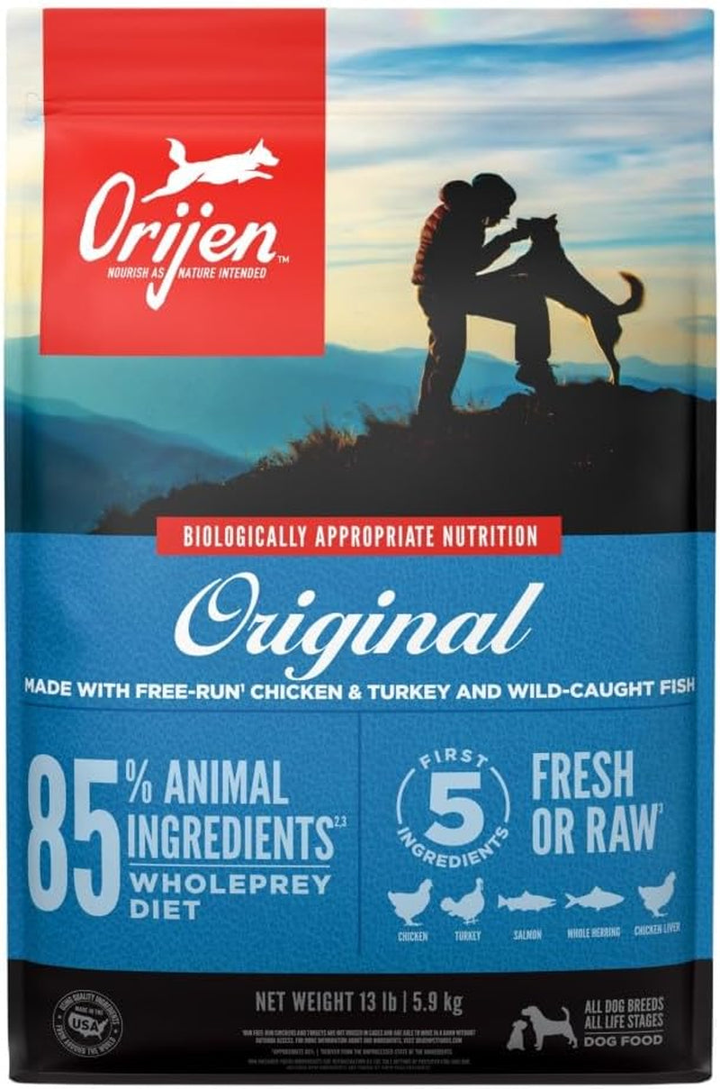 ORIJEN REGIONAL RED Dry Dog Food, Grain Free and Poultry Free Dog Food, Fresh or Raw Ingredients, 13Lb