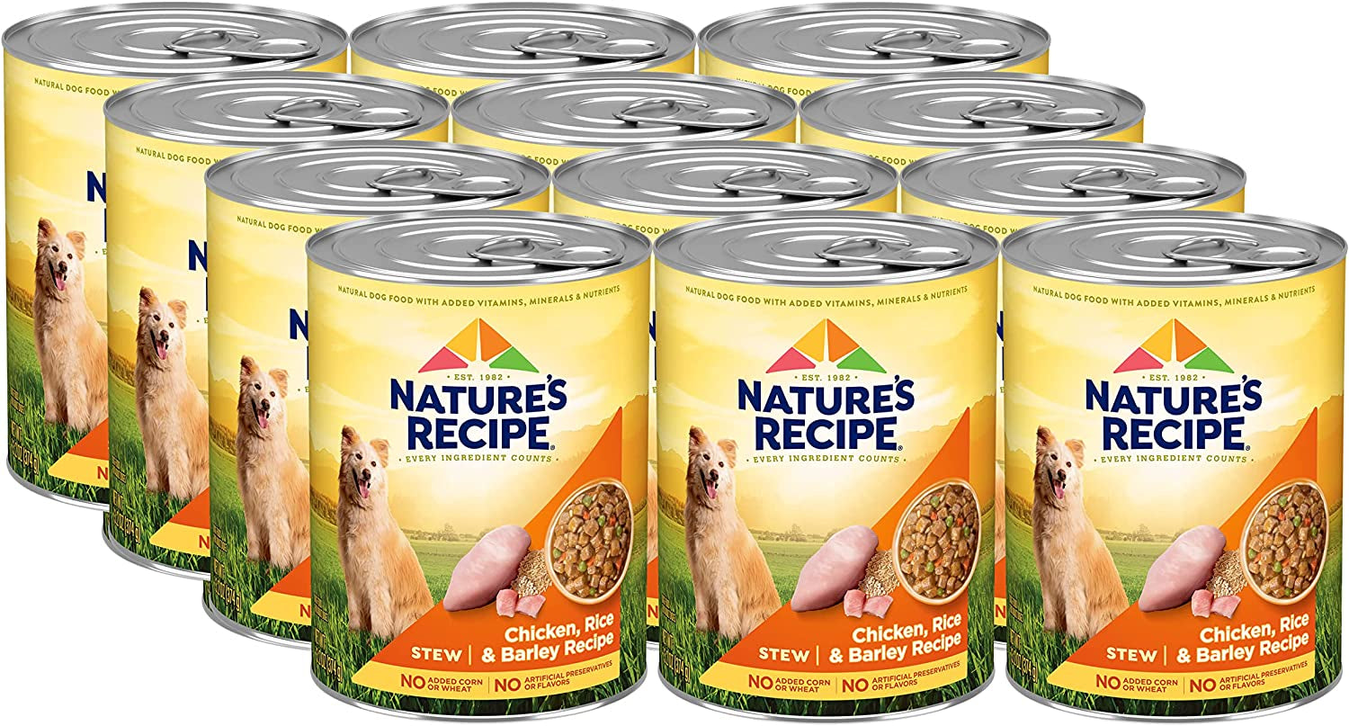 Nature’S Recipe Stew Lamb, Rice & Barley Recipe Wet Dog Food, 13.2 Oz. Can, 12 Count