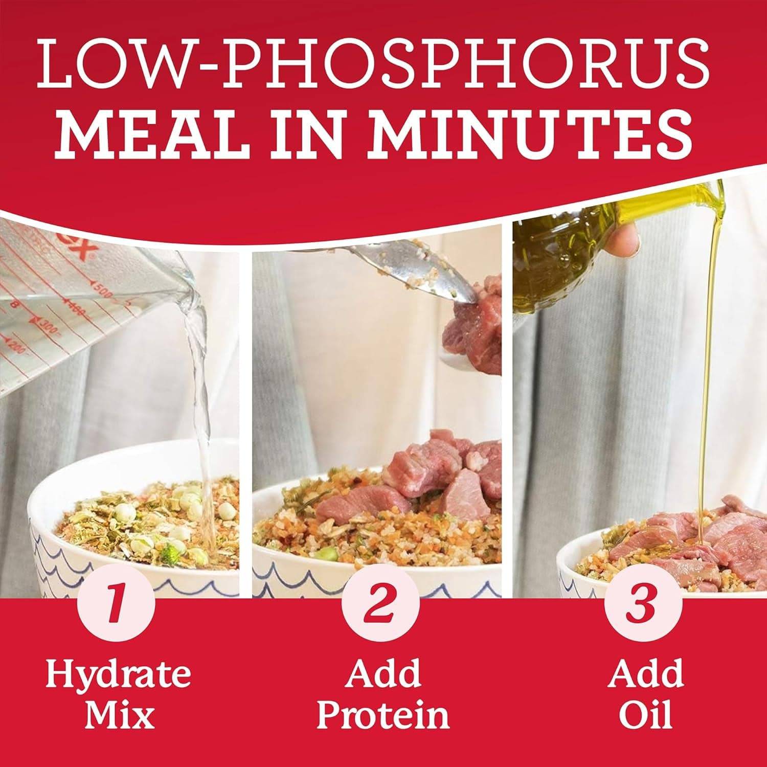 Low-phosphorus meal prep in minutes. Canine Health amount varies based on metabolism, activity, breed, genetics, and environment.