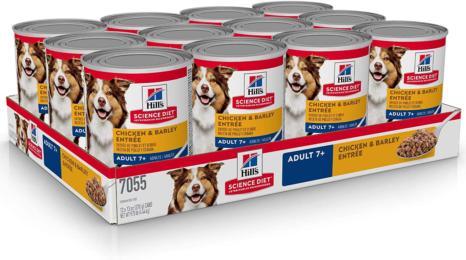 Hill'S Science Diet Wet Dog Food, Senior Adult 7+, Chicken & Barley Entrée, 13 Oz. Cans, 12-Pack