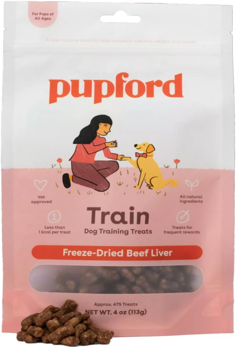 Pupford Freeze Dried Puppy & Dog Training Treats, 475+ Healthy, Natural, Low-Calorie Treats for Small, Medium, & Large Breeds (Chicken, 4 Oz)