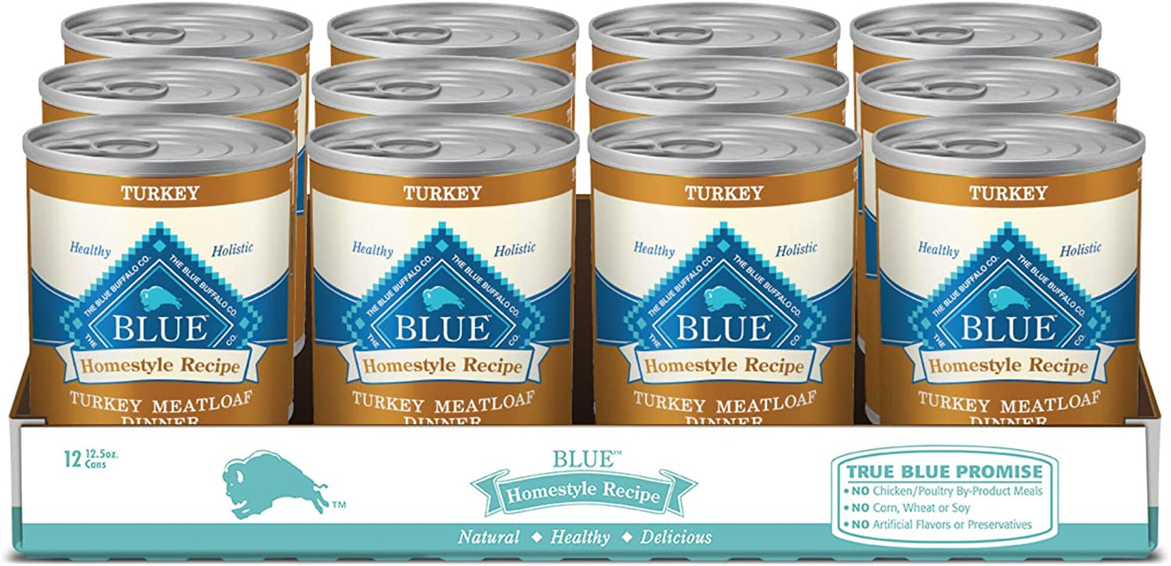 Blue Buffalo Homestyle Recipe Natural Adult Wet Dog Food, Chicken 12.5 Oz Cans (Pack of 12)