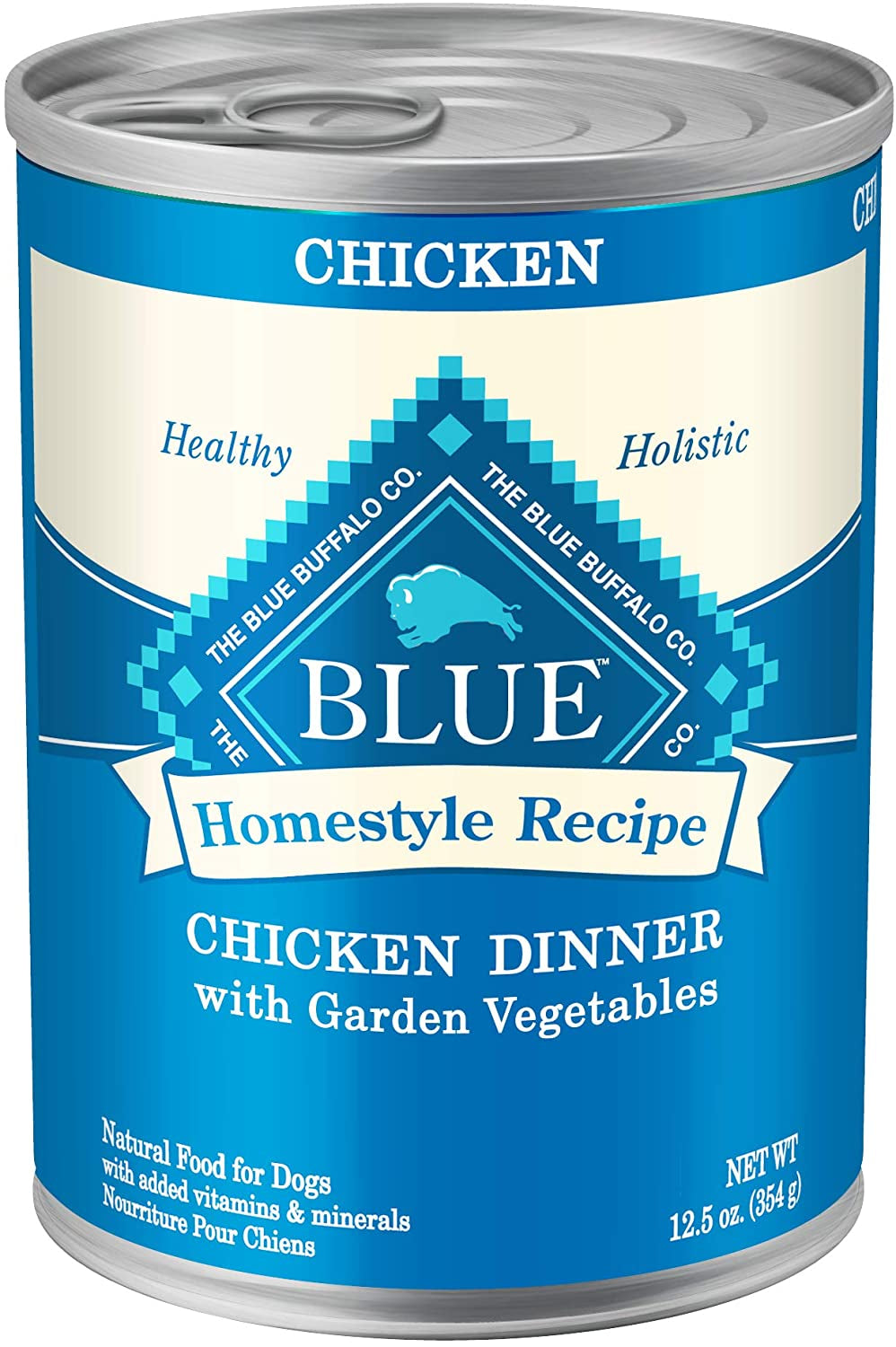 Blue Buffalo Homestyle Recipe Natural Adult Wet Dog Food, Chicken 12.5 Oz Cans (Pack of 12)