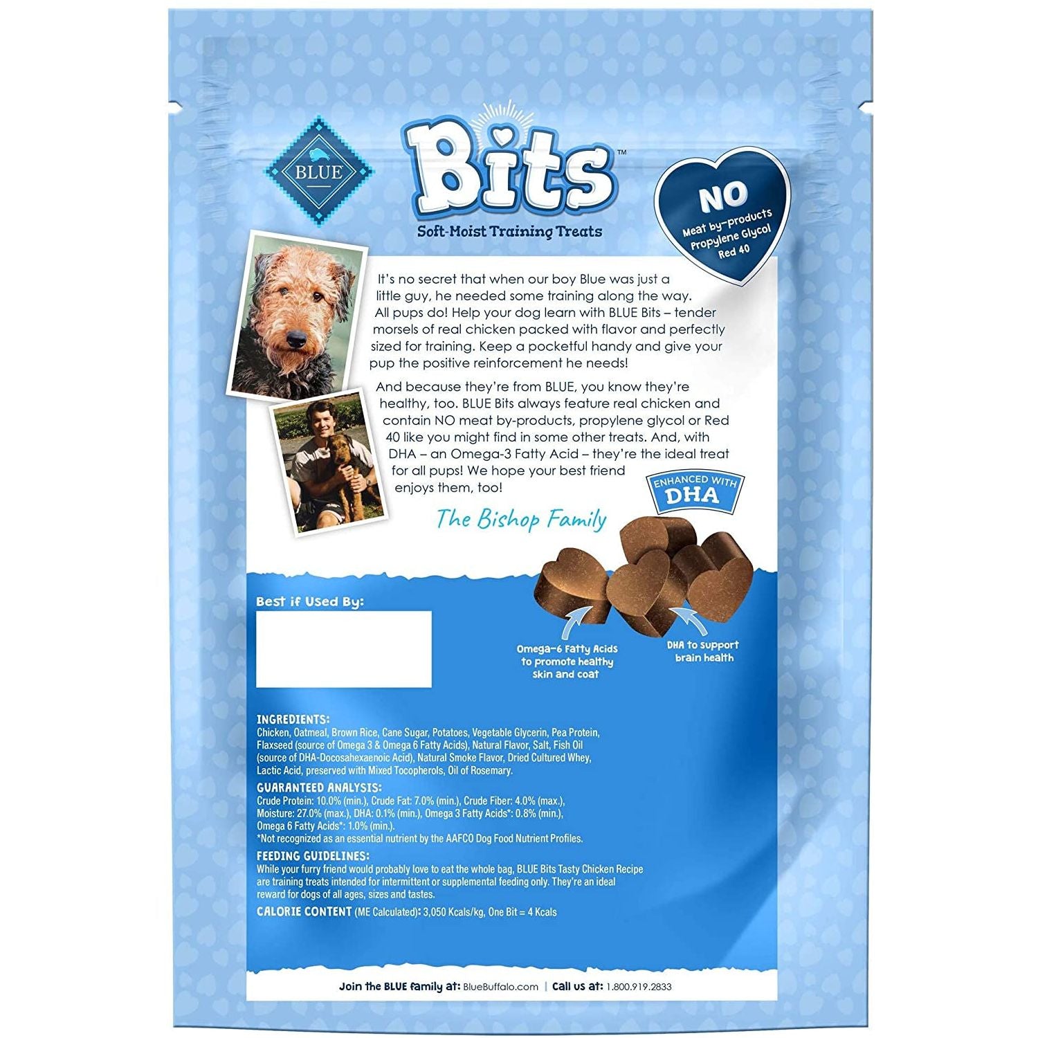 Blue Buffalo BLUE Bits Natural Soft-Moist Training Dog Treats, Chicken Recipe 19-Oz Bag - HappyTails