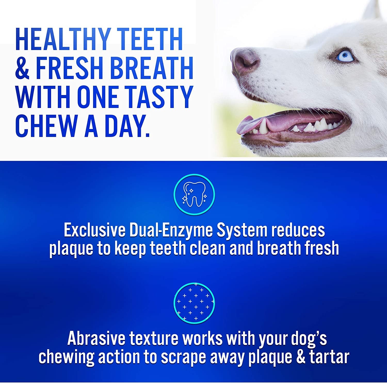 Virbac CET Enzymatic Oral Hygiene Chews for Dogs, Beef, 1.13 Pounds