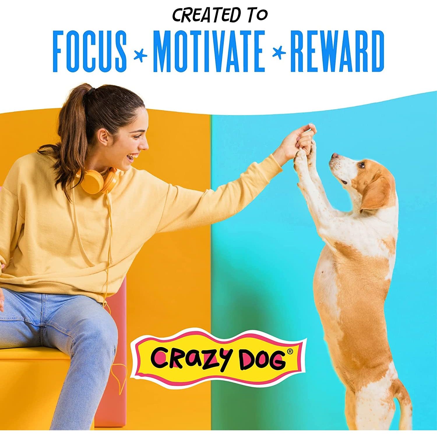 Crazy Dog Train-Me! Training Reward Dog Treats 16 Oz., Bacon Regular - HappyTails