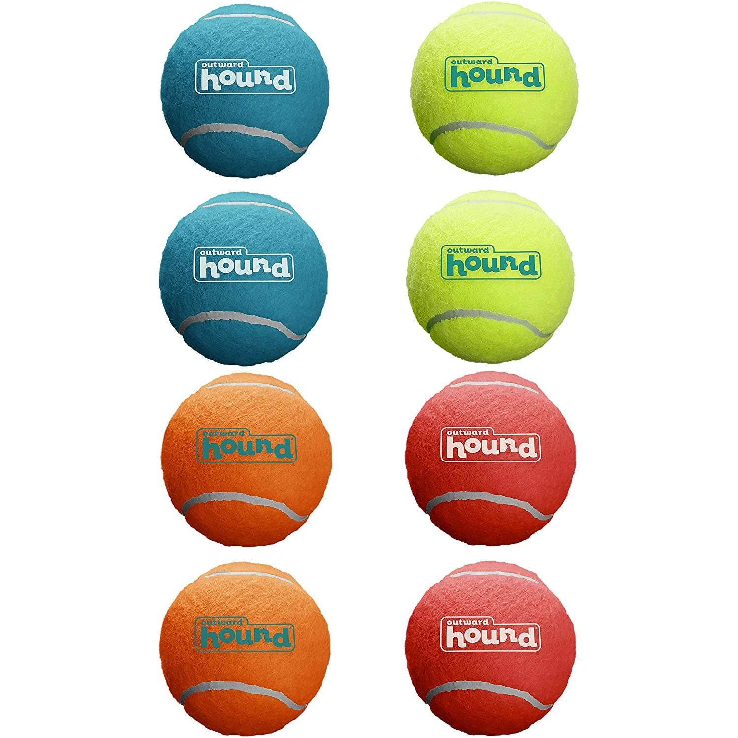 Outward Hound Squeaker Ballz Fetch Dog Toy, Medium - 4 Pack - HappyTails