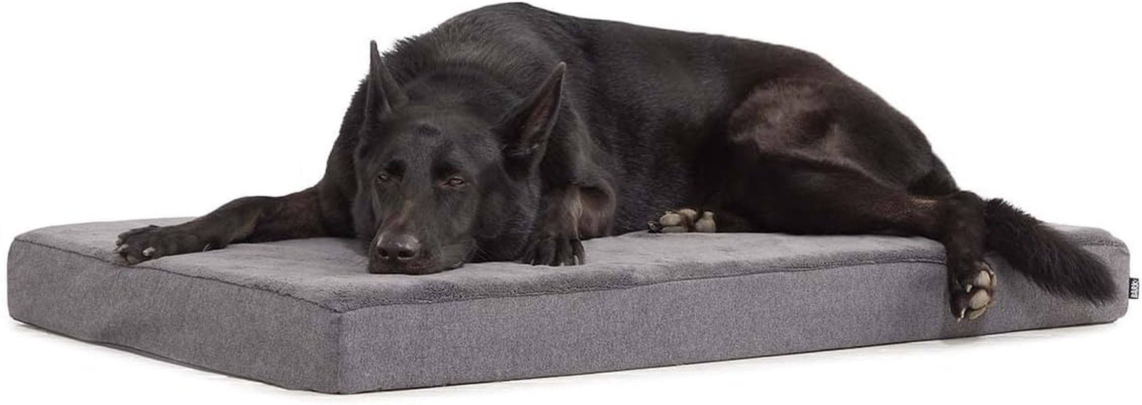 Barkbox Memory Foam Platform Dog Bed | Plush Mattress for Orthopedic Joint Relief (Medium, Grey)