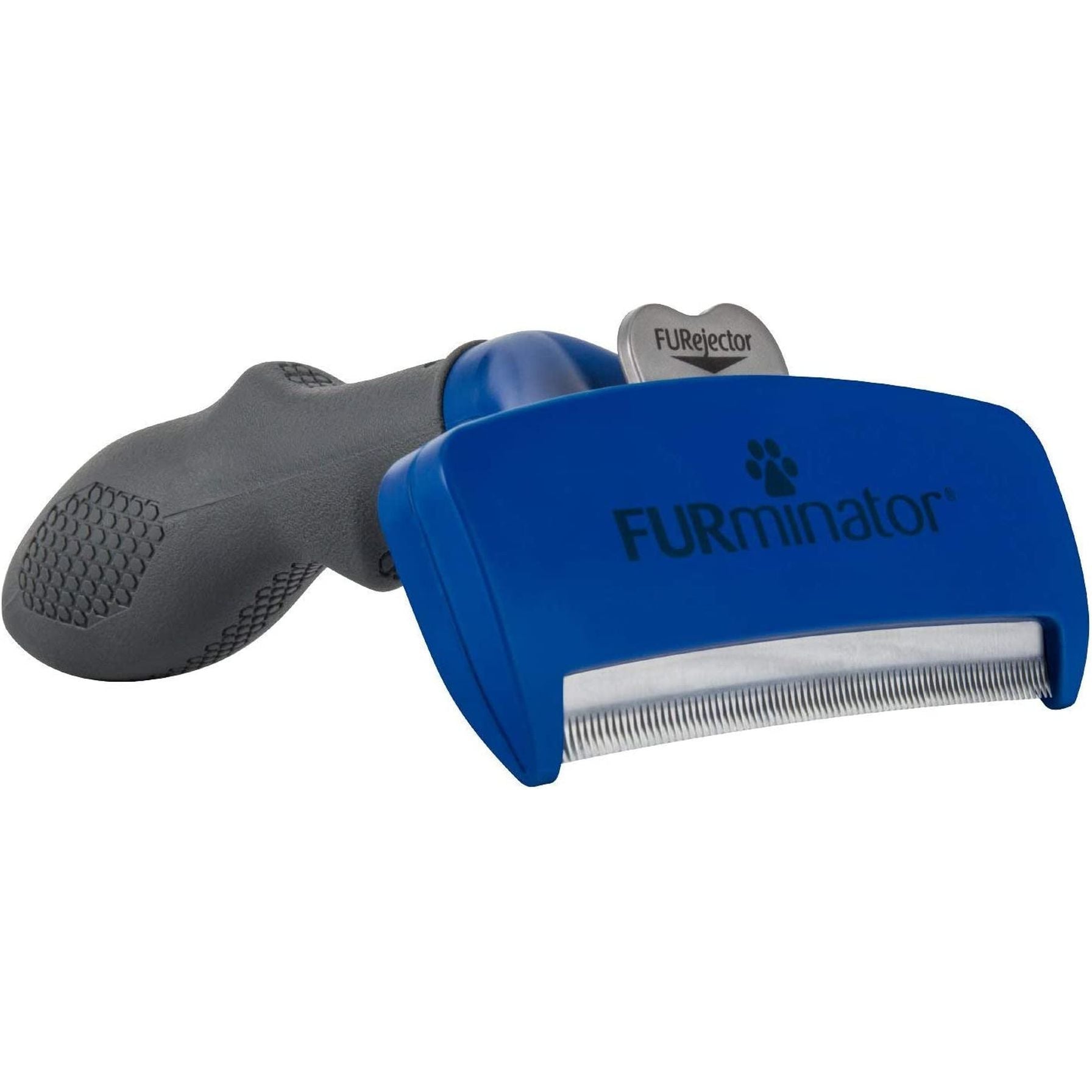 Furminator Undercoat Deshedding Tool for Dogs, Deshedding Brush for Dogs, Removes Loose Hair and Combats Dog Shedding,Blue - HappyTails