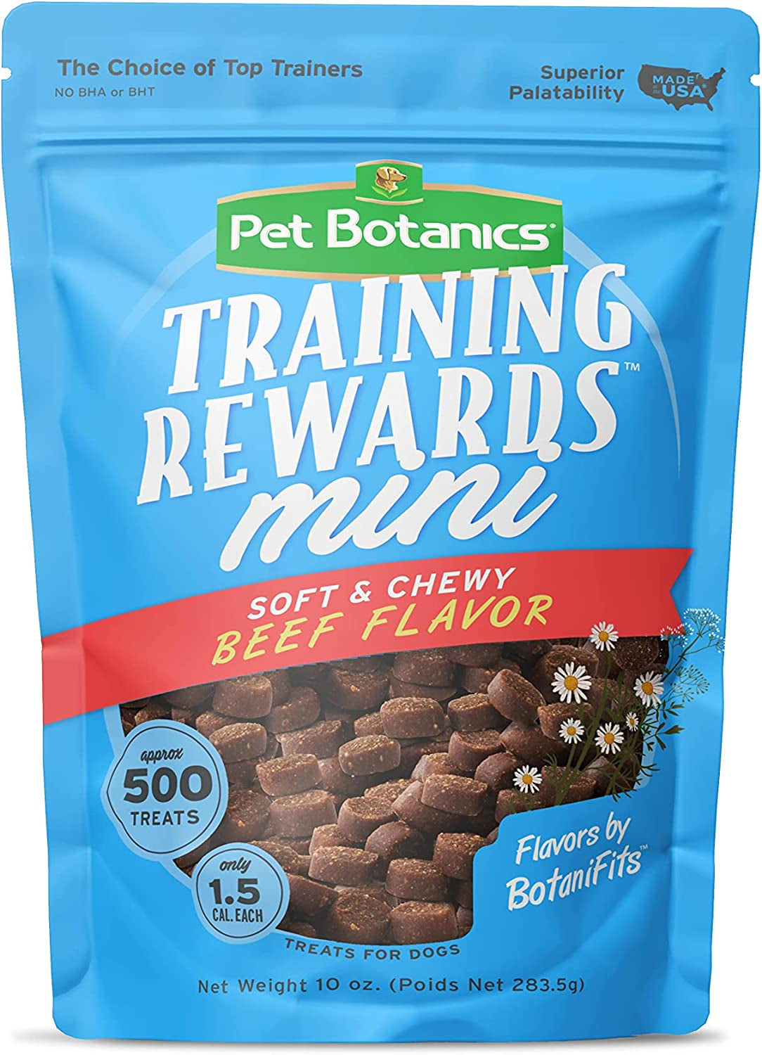 Pet Botanics Training Rewards Treats for Dogs, Made with Real Pork Liver, Focuses, Motivates, Rewards, Speeds up Learning Curve, No BHA, BHT, Ethoxyquin, Bacon, 20 Oz (1 Pack) - HappyTails