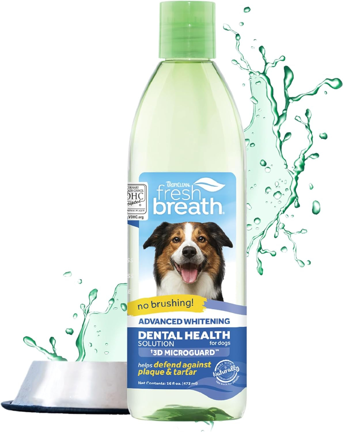 Tropiclean Fresh Breath Original | Dog Oral Care Water Additive | Dog Breath Freshener Additive for Dental Health | VOHC Certified | Made in the USA | 33.8 Oz.