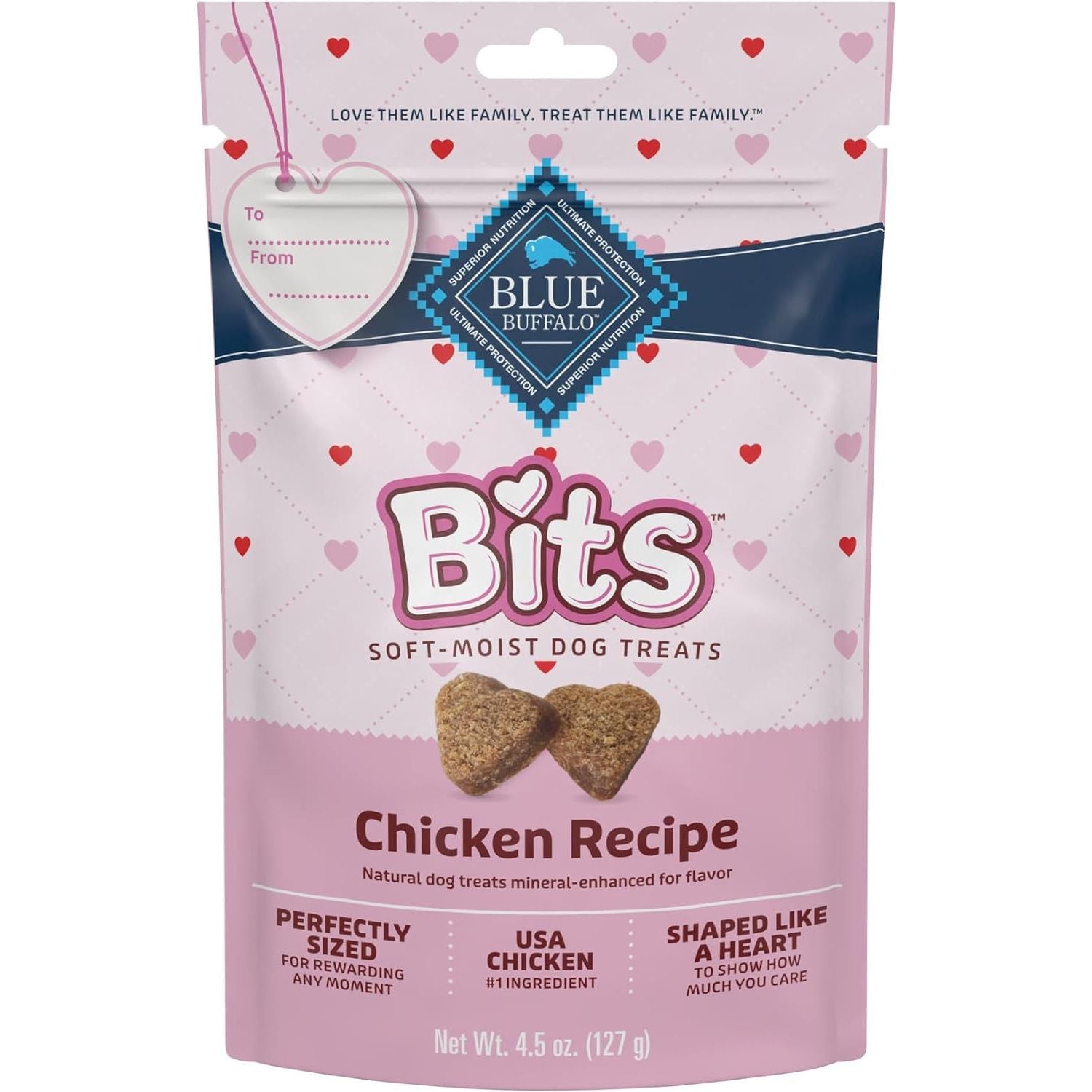 Blue Buffalo BLUE Bits Natural Soft-Moist Training Dog Treats, Chicken Recipe 19-Oz Bag - HappyTails