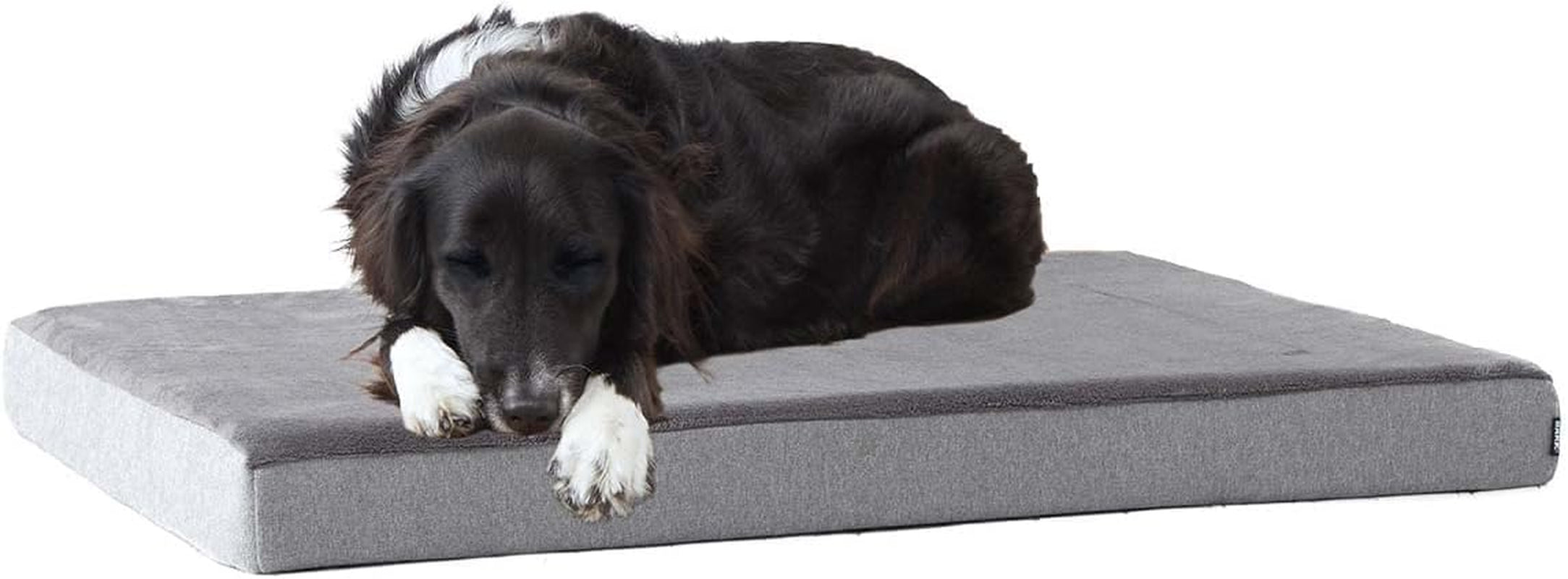 Barkbox Memory Foam Platform Dog Bed | Plush Mattress for Orthopedic Joint Relief (Medium, Grey)