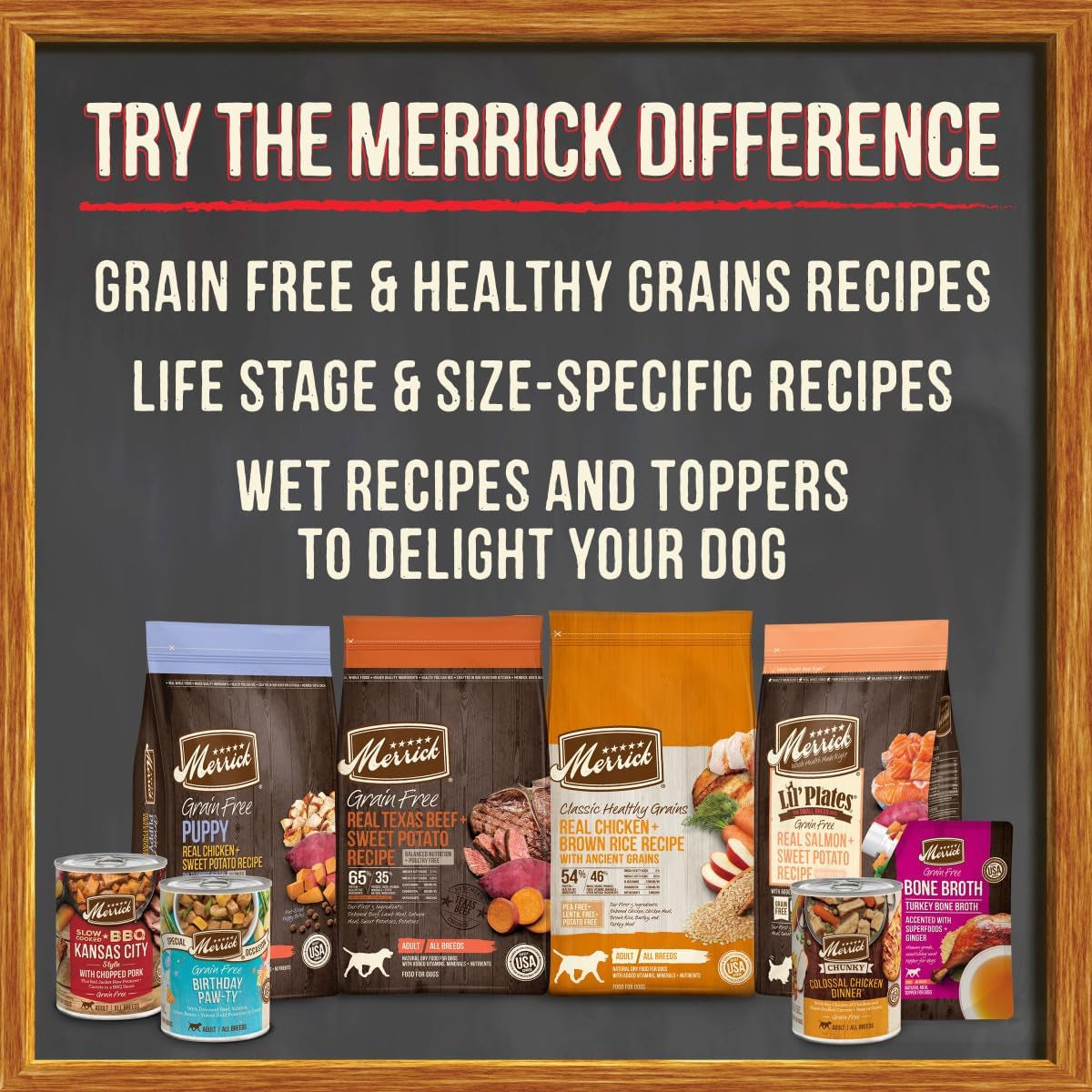 Merrick Grain Free Premium and Natural Canned Dog Food, Soft and Healthy Wet Recipe, Real Beef Lamb and Bison - (Pack of 12) 12.7 Oz. Cans