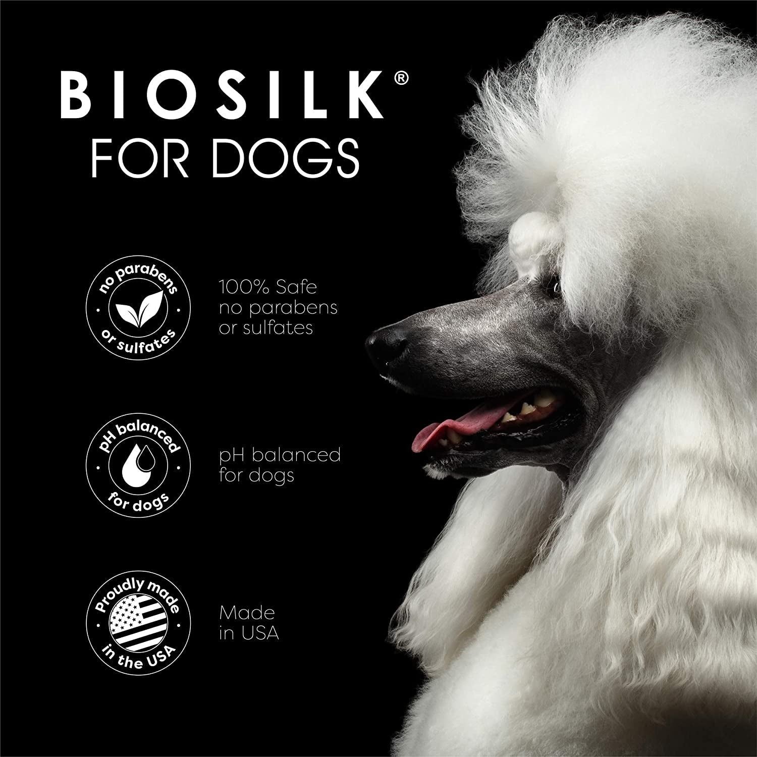 Biosilk for Dogs Silk Therapy Shampoo with Organic Coconut Oil | Coconut Dog Shampoo Waterless Shampoo | Dry Dog Shampoo from Silk Therapy for Fresh Dog Coats,Beige - HappyTails