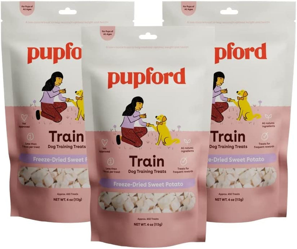 Pupford Freeze Dried Puppy & Dog Training Treats, 475+ Healthy, Natural, Low-Calorie Treats for Small, Medium, & Large Breeds (Chicken, 4 Oz)