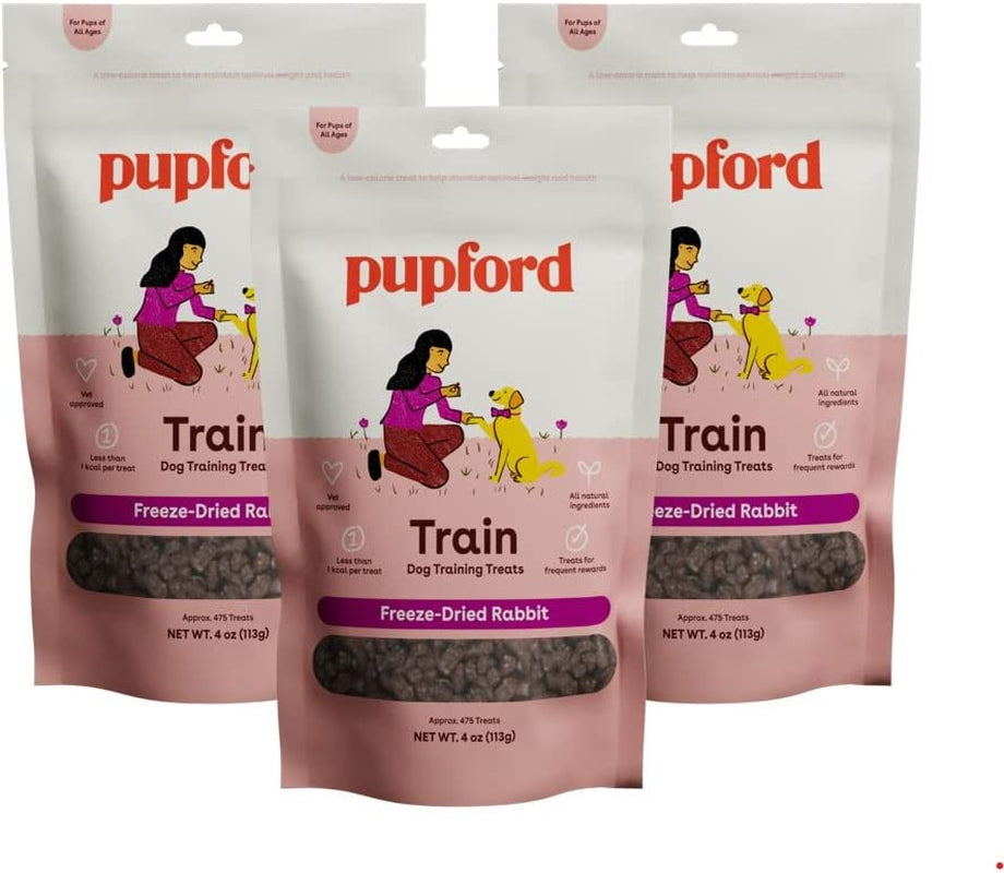 Pupford Freeze Dried Puppy & Dog Training Treats, 475+ Healthy, Natural, Low-Calorie Treats for Small, Medium, & Large Breeds (Chicken, 4 Oz)