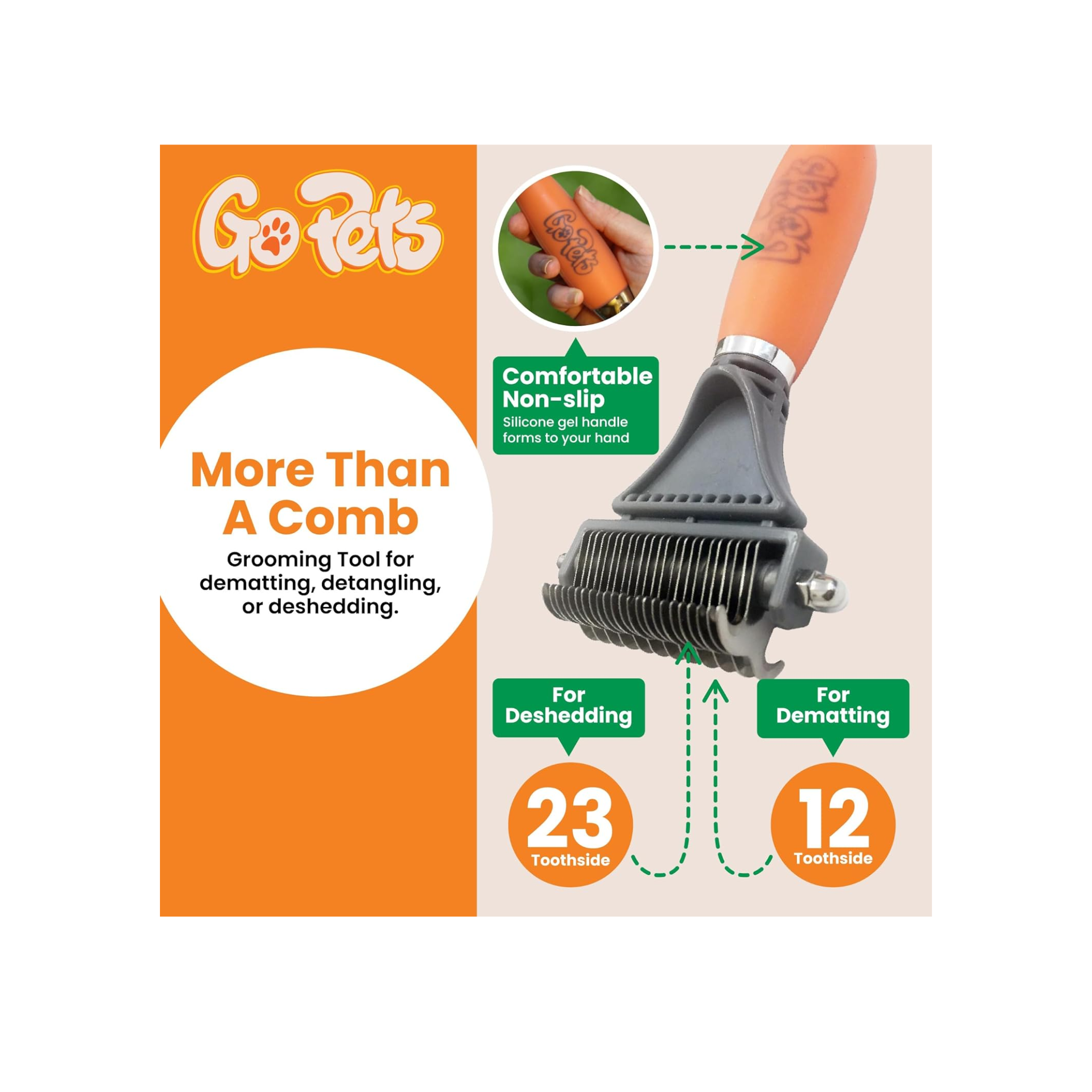 GoPets Dematting Comb - EachPaw