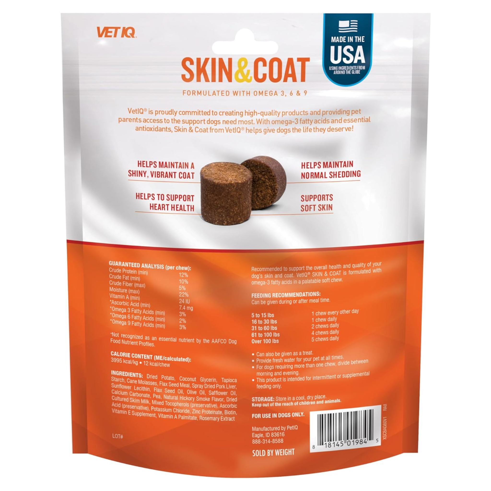 VetIQ Skin and Coat Chews - EachPaw