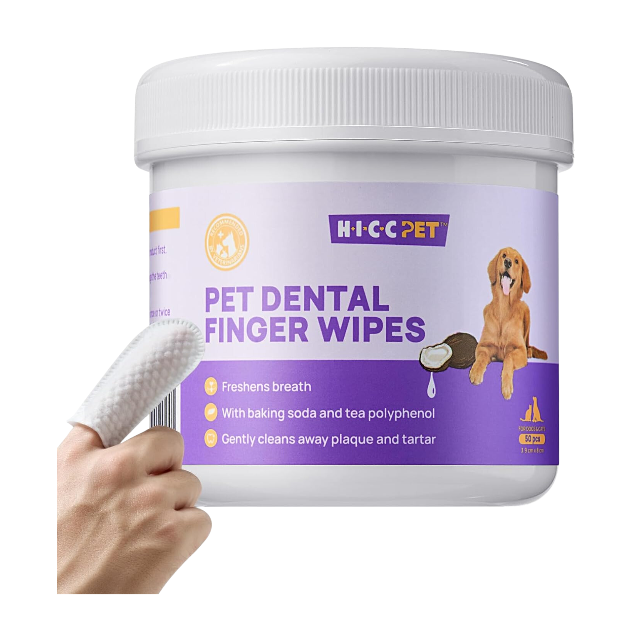 Hicc Dental Finger Wipes - EachPaw