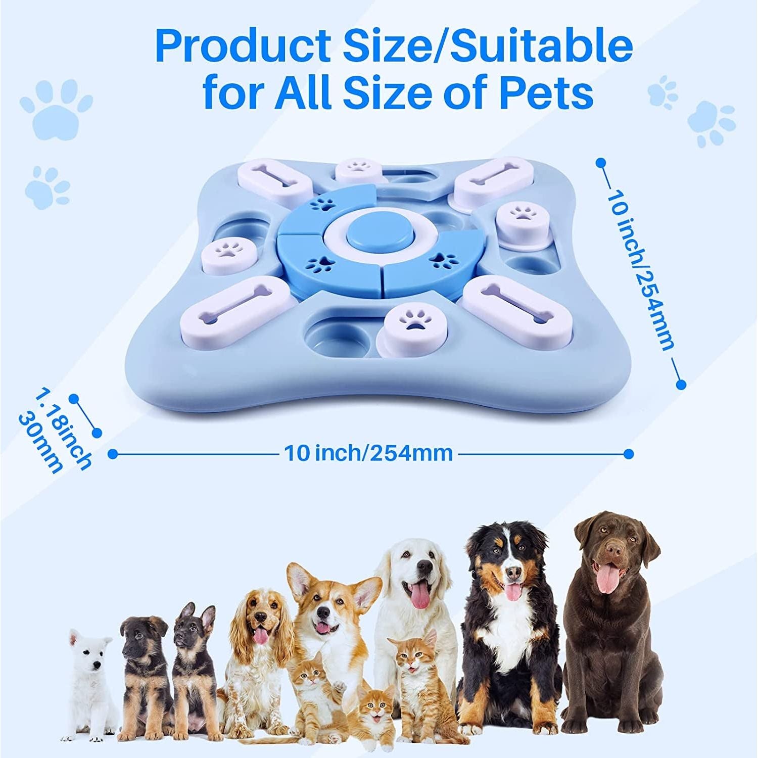 Interactive Dog Puzzle Toys for Large Medium Small Smart Dogs, Squeaky Enrichment Mentally Stimulation Toys for Training, Dog Treat Chew Toy for Puppy&Cats - HappyTails