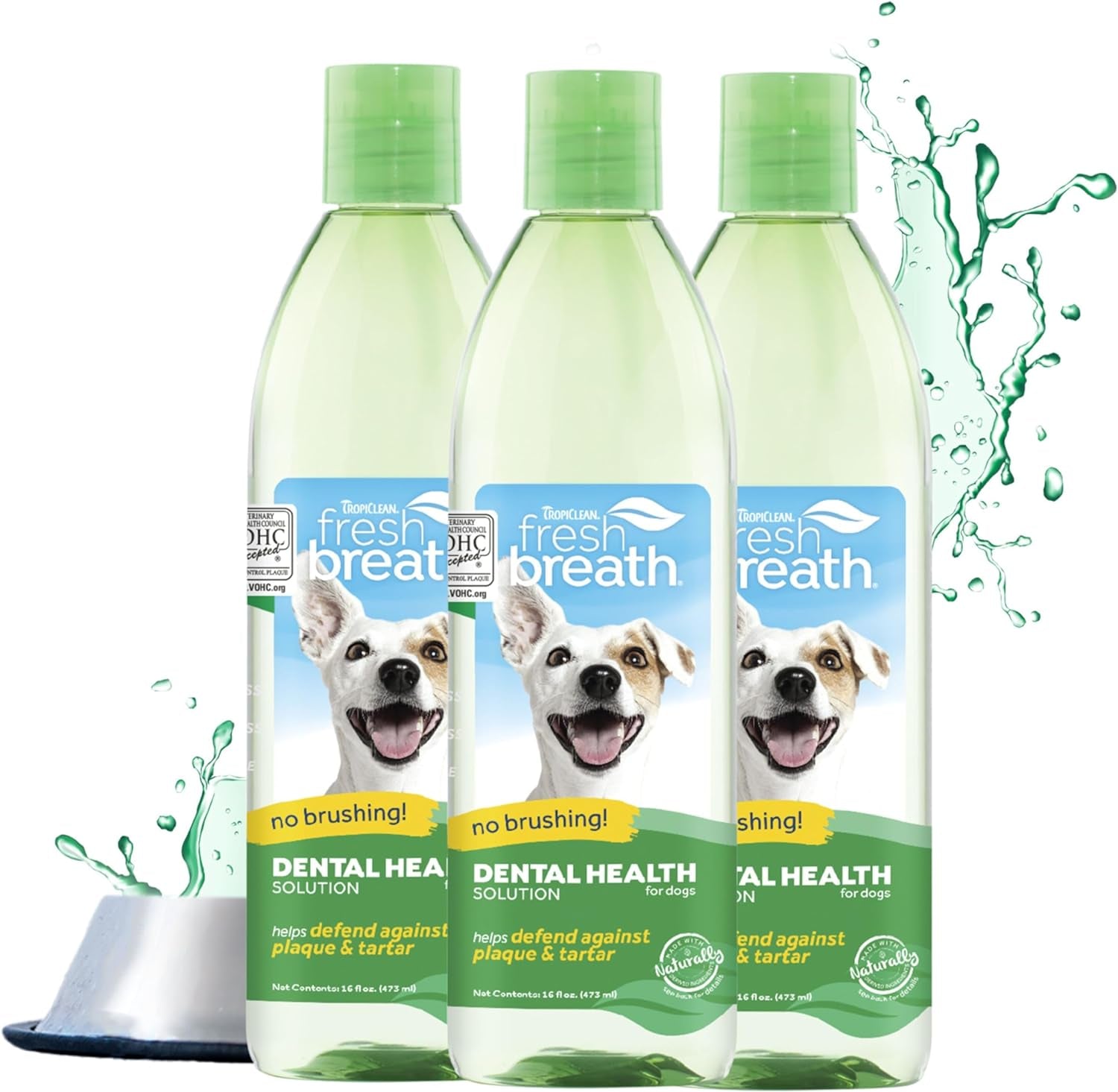 Tropiclean Fresh Breath Original | Dog Oral Care Water Additive | Dog Breath Freshener Additive for Dental Health | VOHC Certified | Made in the USA | 33.8 Oz.