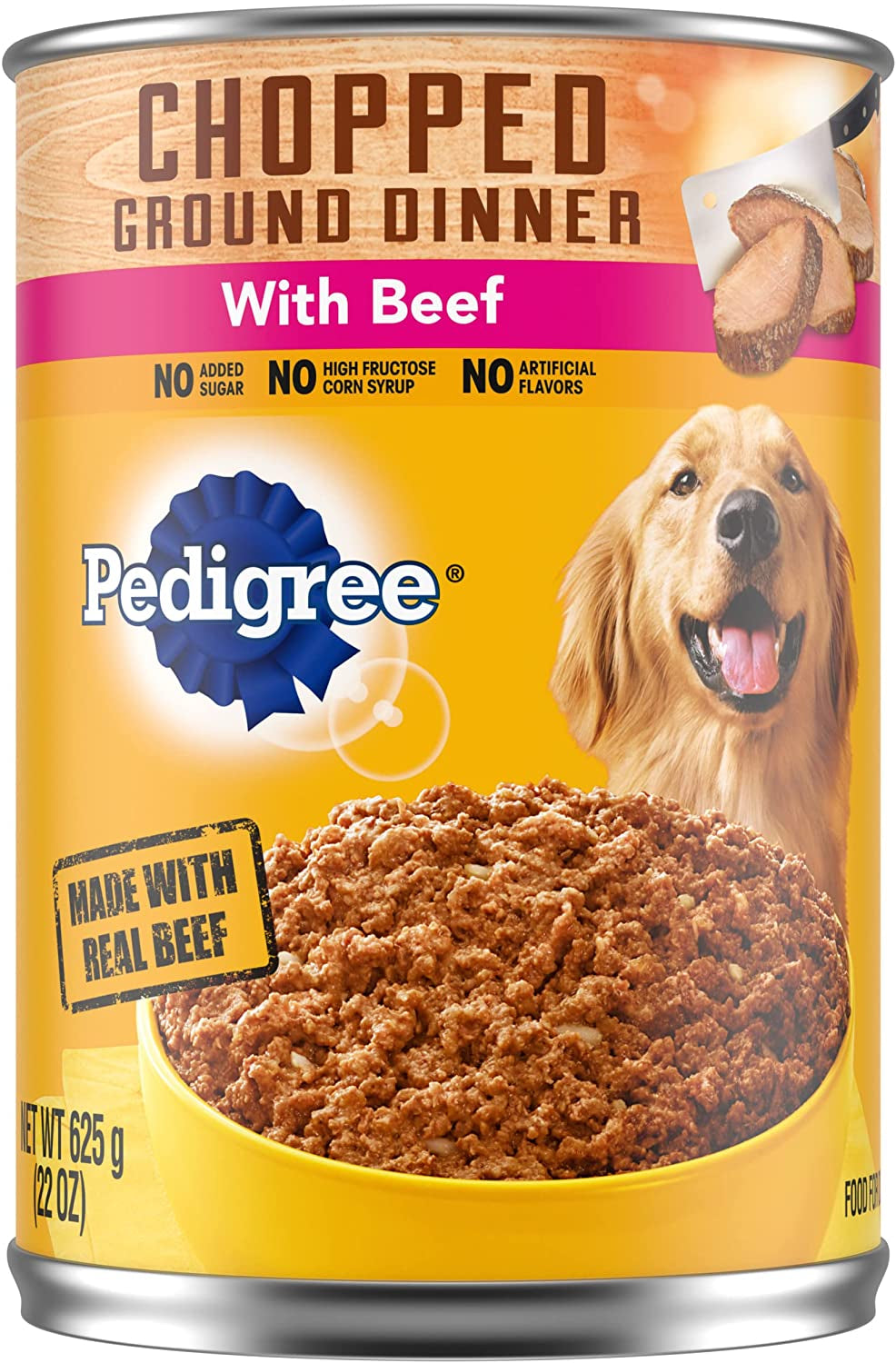 PEDIGREE CHOPPED GROUND DINNER Adult Canned Soft Wet Dog Food Combo with Chicken, Liver & Beef, 13.2 Oz. Cans (Pack of 12)