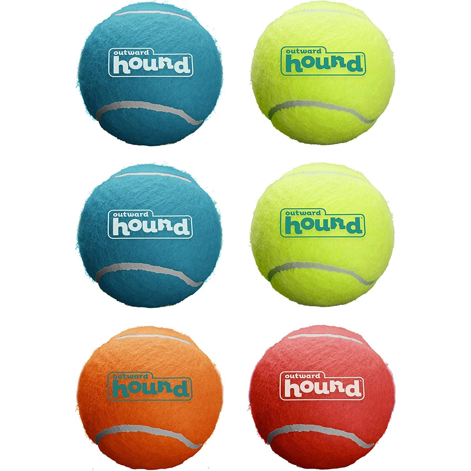 Outward Hound Squeaker Ballz Fetch Dog Toy, Medium - 4 Pack - HappyTails