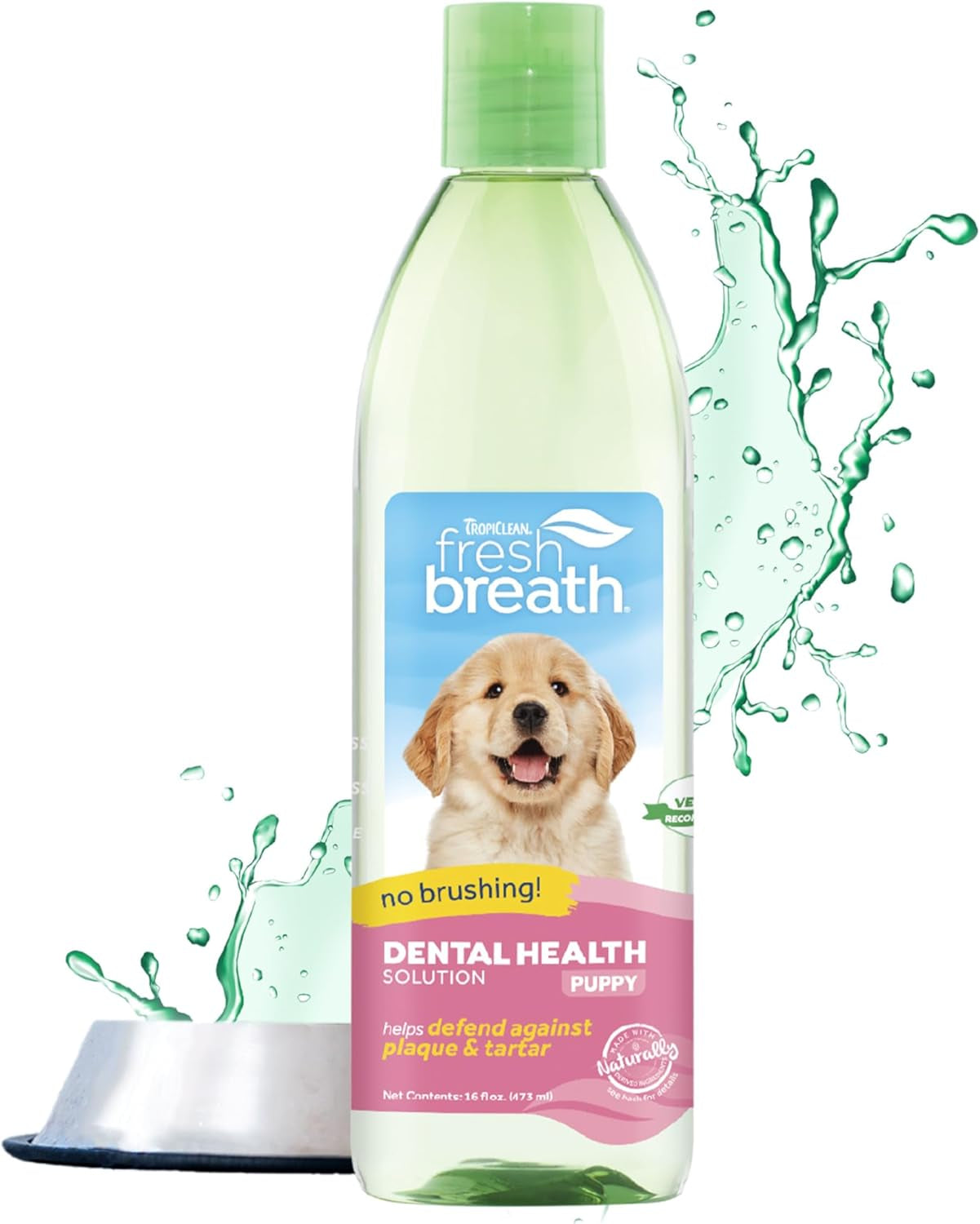 Tropiclean Fresh Breath Original | Dog Oral Care Water Additive | Dog Breath Freshener Additive for Dental Health | VOHC Certified | Made in the USA | 33.8 Oz.