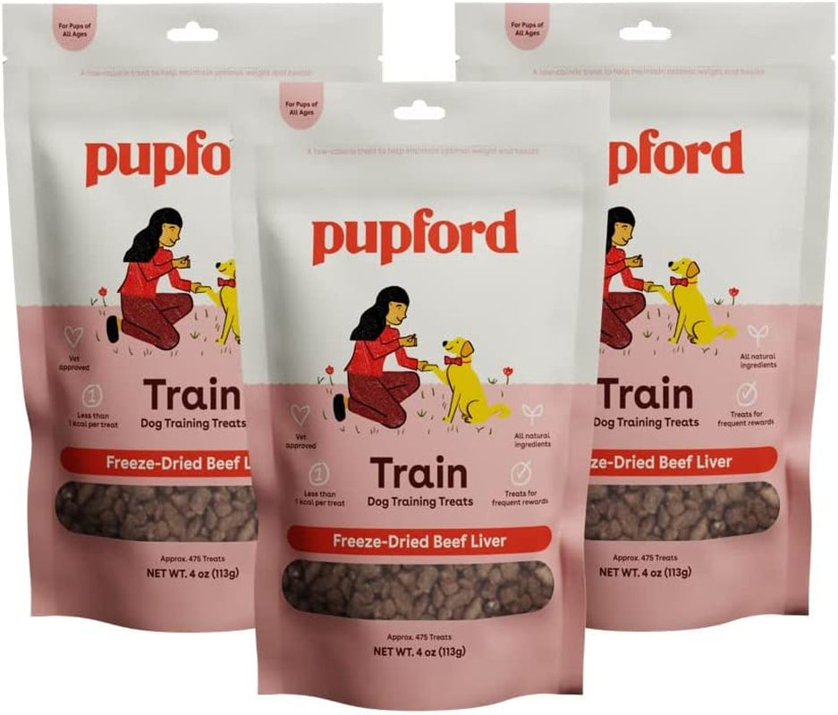 Pupford Freeze Dried Puppy & Dog Training Treats, 475+ Healthy, Natural, Low-Calorie Treats for Small, Medium, & Large Breeds (Chicken, 4 Oz)