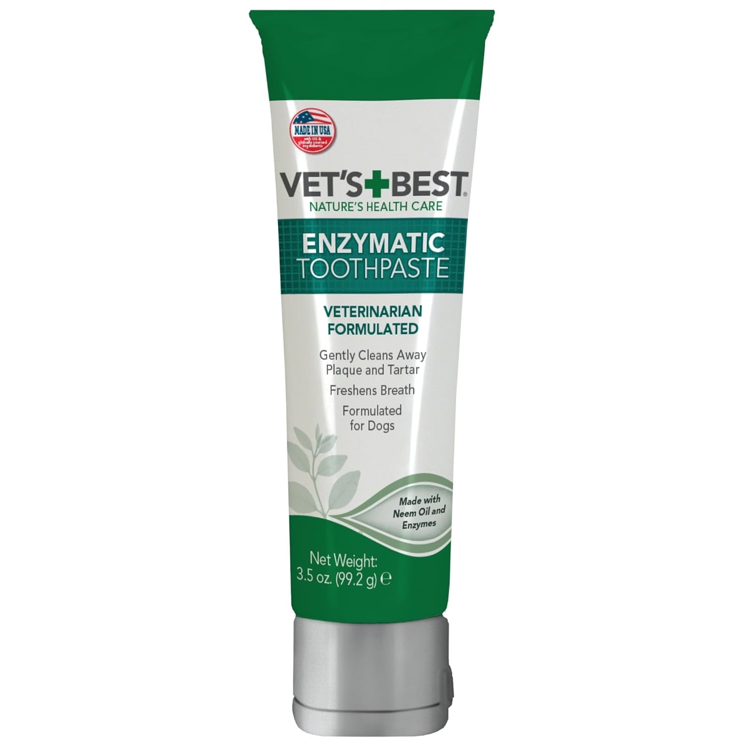 Vet'S Best Dog Toothbrush & Toothpaste Kit - Natural Ingredients Reduce Plaque, Whiten Teeth, Freshen Breath