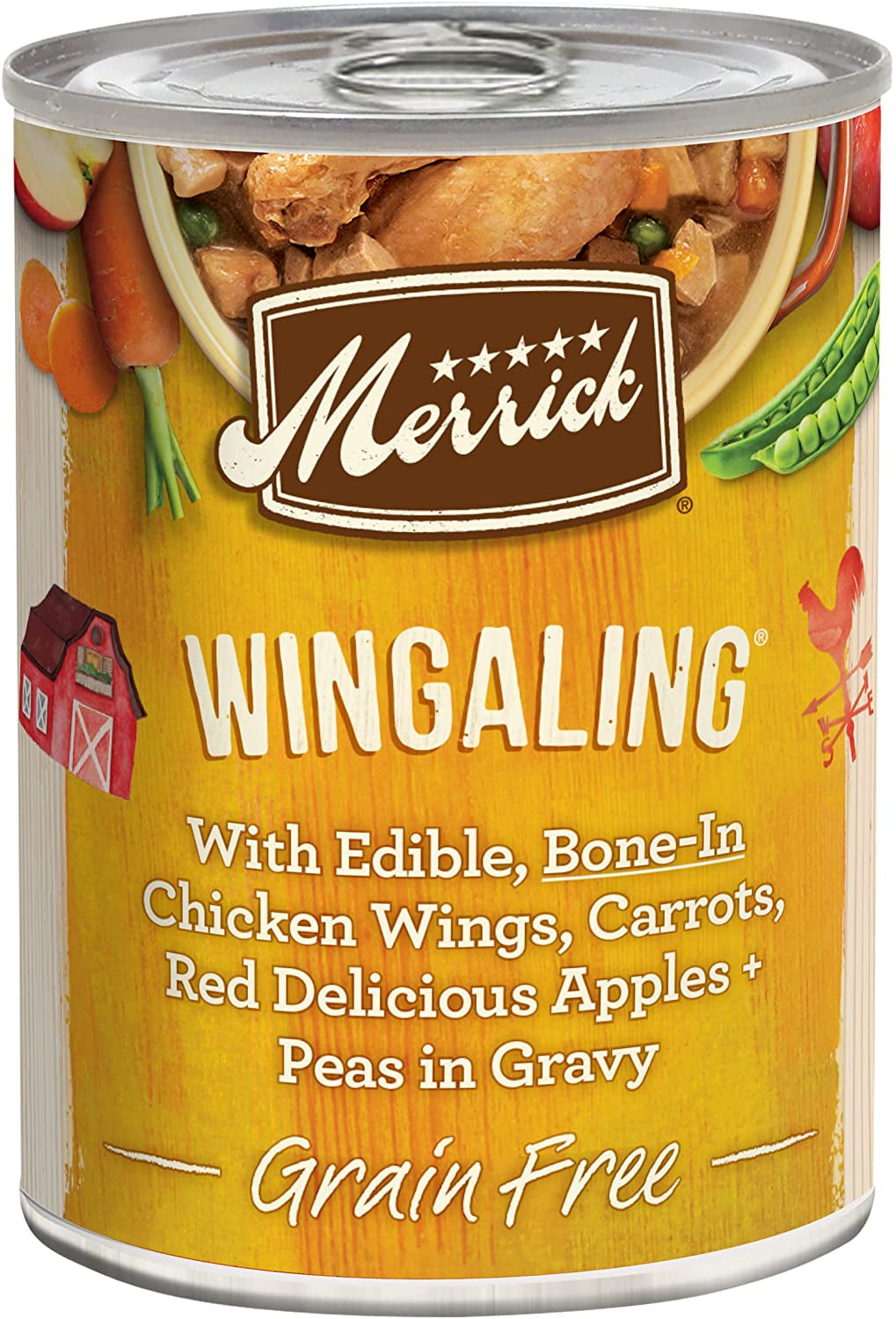 Merrick Grain Free Premium and Natural Canned Dog Food, Soft and Healthy Wet Recipe, Real Beef Lamb and Bison - (Pack of 12) 12.7 Oz. Cans