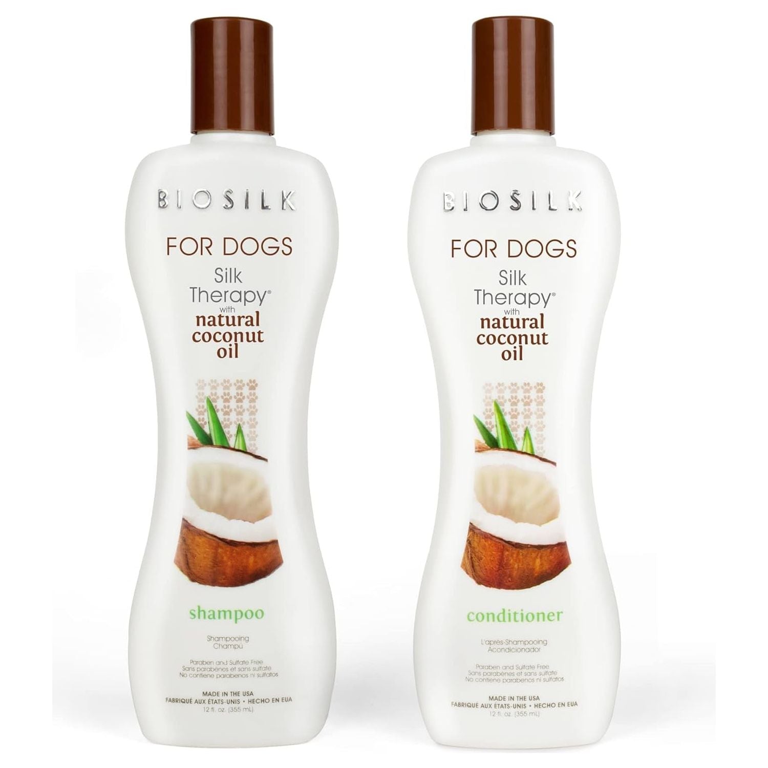 Biosilk for Dogs Silk Therapy Shampoo with Organic Coconut Oil | Coconut Dog Shampoo Waterless Shampoo | Dry Dog Shampoo from Silk Therapy for Fresh Dog Coats,Beige - HappyTails