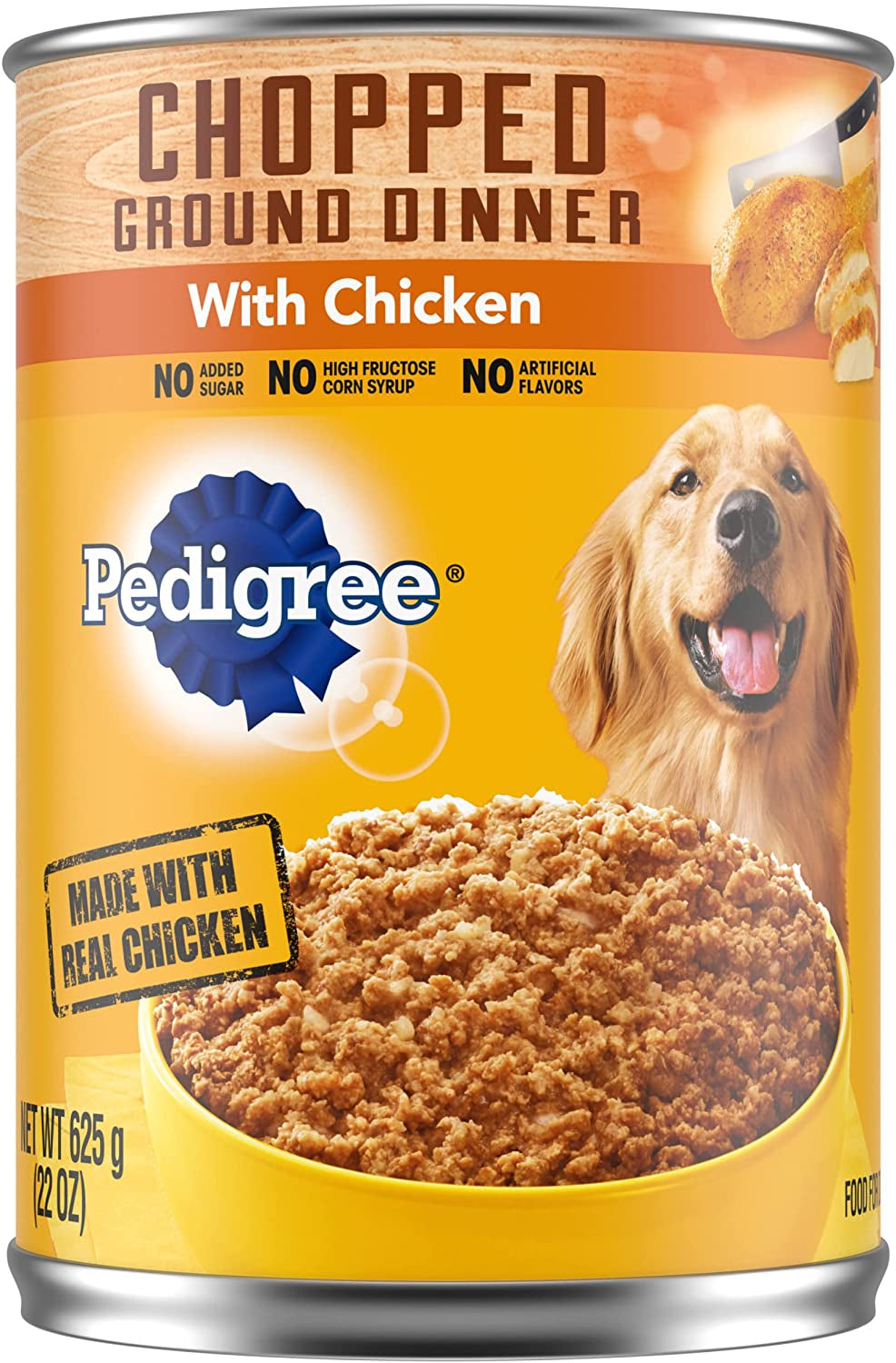 PEDIGREE CHOPPED GROUND DINNER Adult Canned Soft Wet Dog Food Combo with Chicken, Liver & Beef, 13.2 Oz. Cans (Pack of 12)