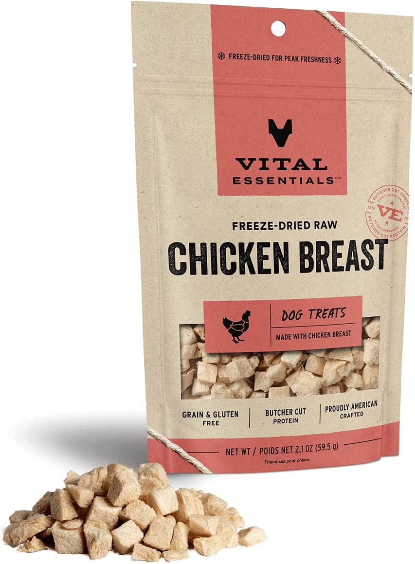 Vital Essentials Freeze Dried Raw Single Ingredient Dog Treats, Minnows, 2.5 Oz