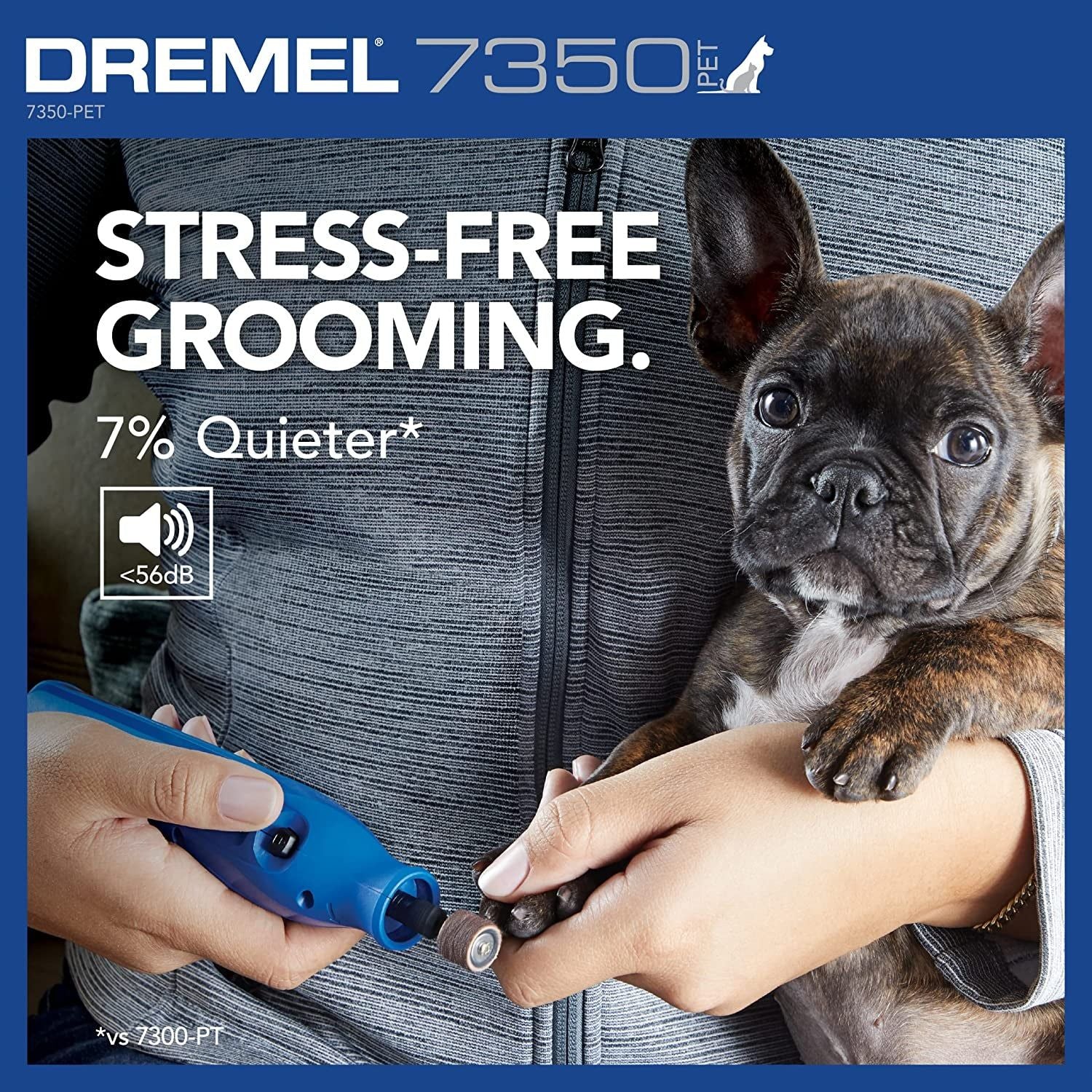 Dremel 7350-PET 4V Pet & Dog Nail Grinder, Easy-To-Use & Safe Nail Trimmer, Professional Pet Grooming Kit - Works on Large, Medium, Small Dogs & Cats - HappyTails