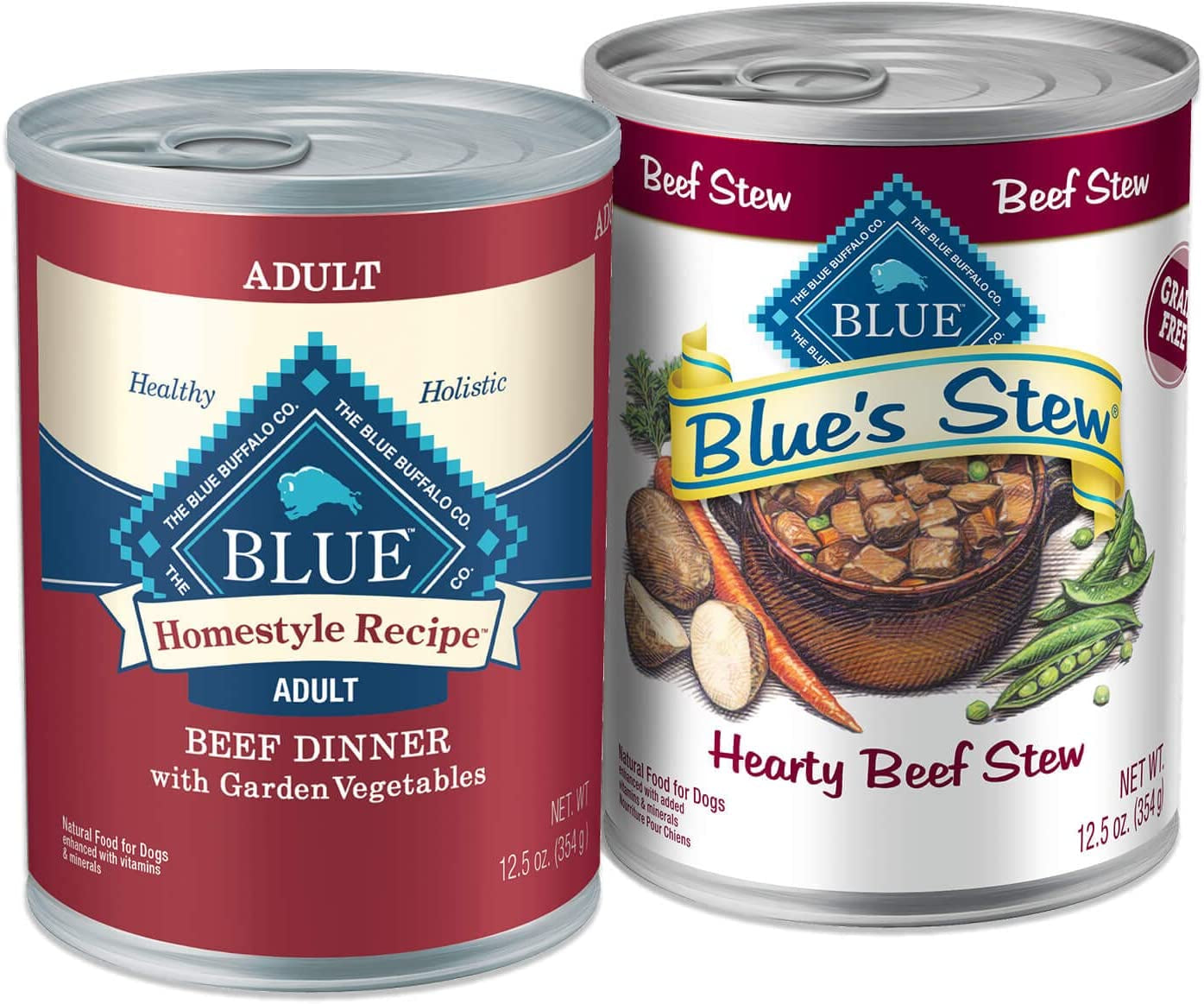 Blue Buffalo Homestyle Recipe Natural Adult Wet Dog Food, Chicken 12.5 Oz Cans (Pack of 12)