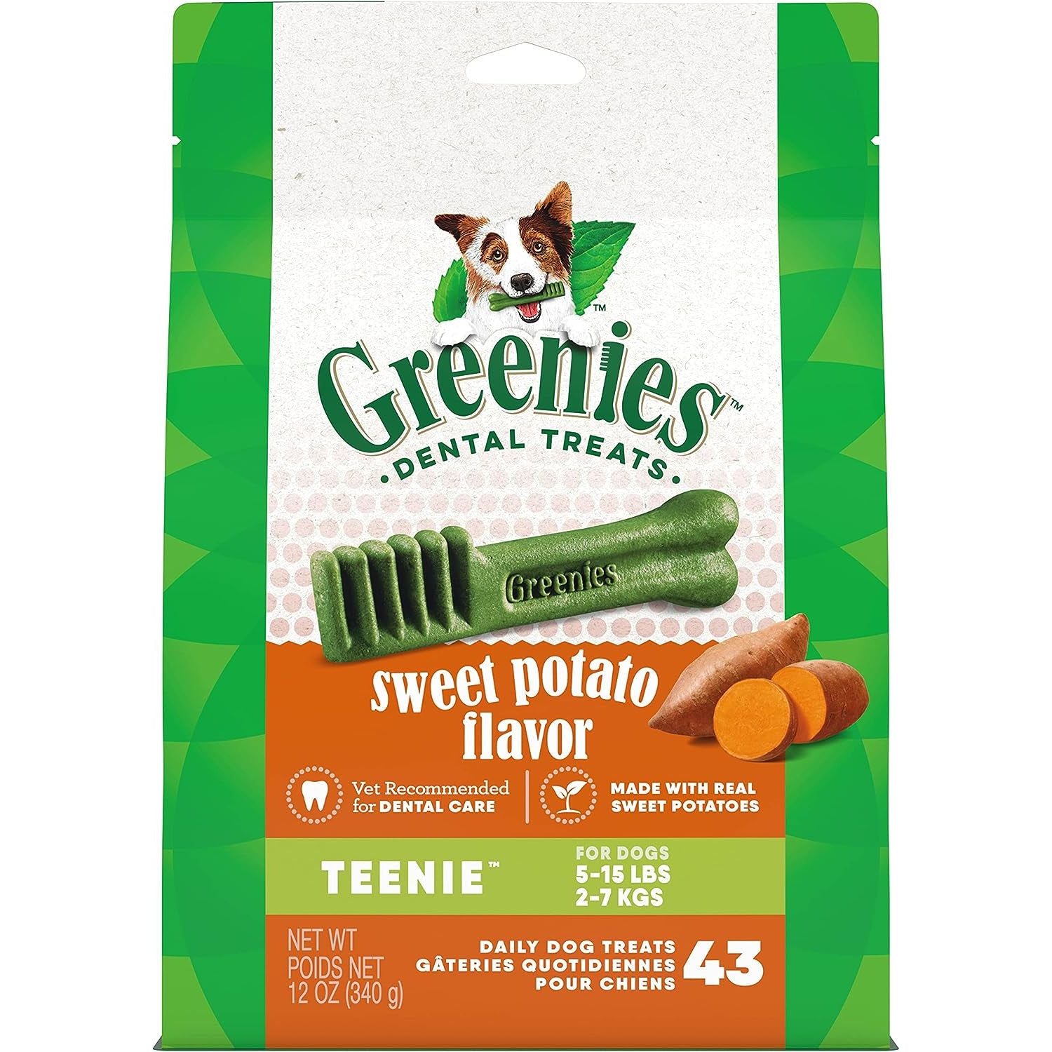 Greenies Original Regular Natural Dog Dental Care Chews Oral Health Dog Treats, 36 Count (Pack of 1) - HappyTails