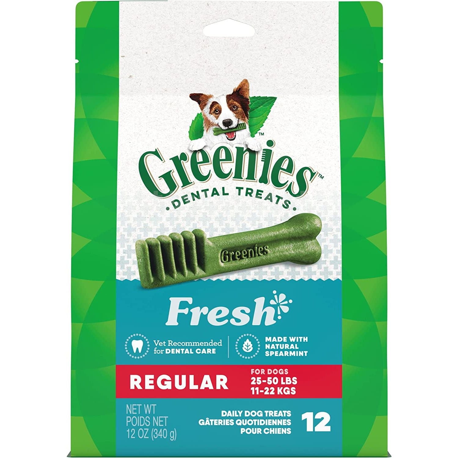 Greenies Original Regular Natural Dog Dental Care Chews Oral Health Dog Treats, 36 Count (Pack of 1) - HappyTails