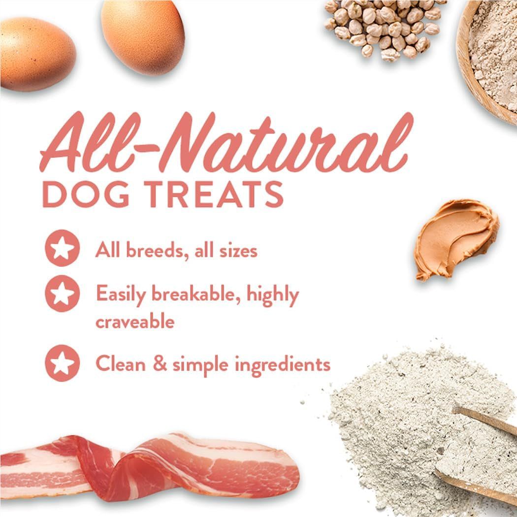 CRAFTED by HUMANS LOVED by DOGS Portland Pet Food Company Grain-Free & Gluten-Free Biscuit Dog Treats (1-Pack 5 Oz) — Bacon Flavor — All Natural, Human-Grade, Made in the USA - HappyTails