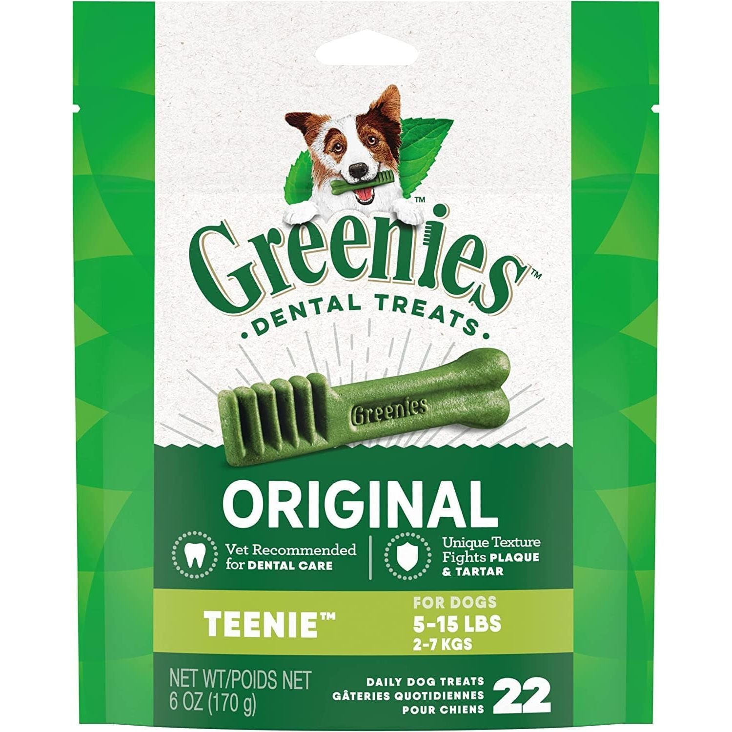 Greenies Original Regular Natural Dog Dental Care Chews Oral Health Dog Treats, 36 Count (Pack of 1) - HappyTails